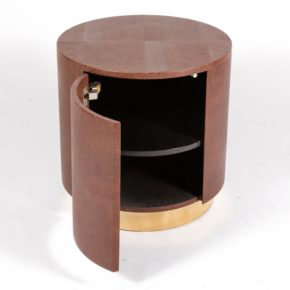 Faux Ostrich Mini Storage Console