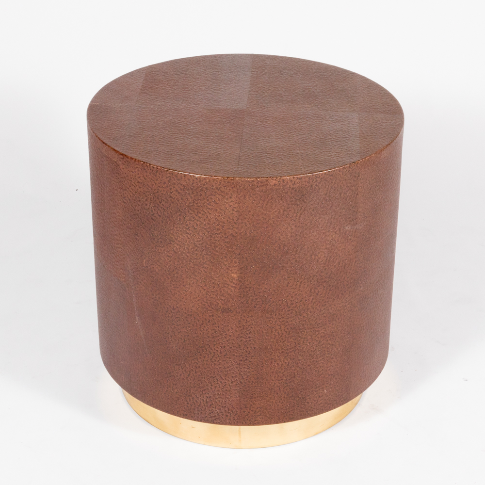 Faux Ostrich Mini Storage Console