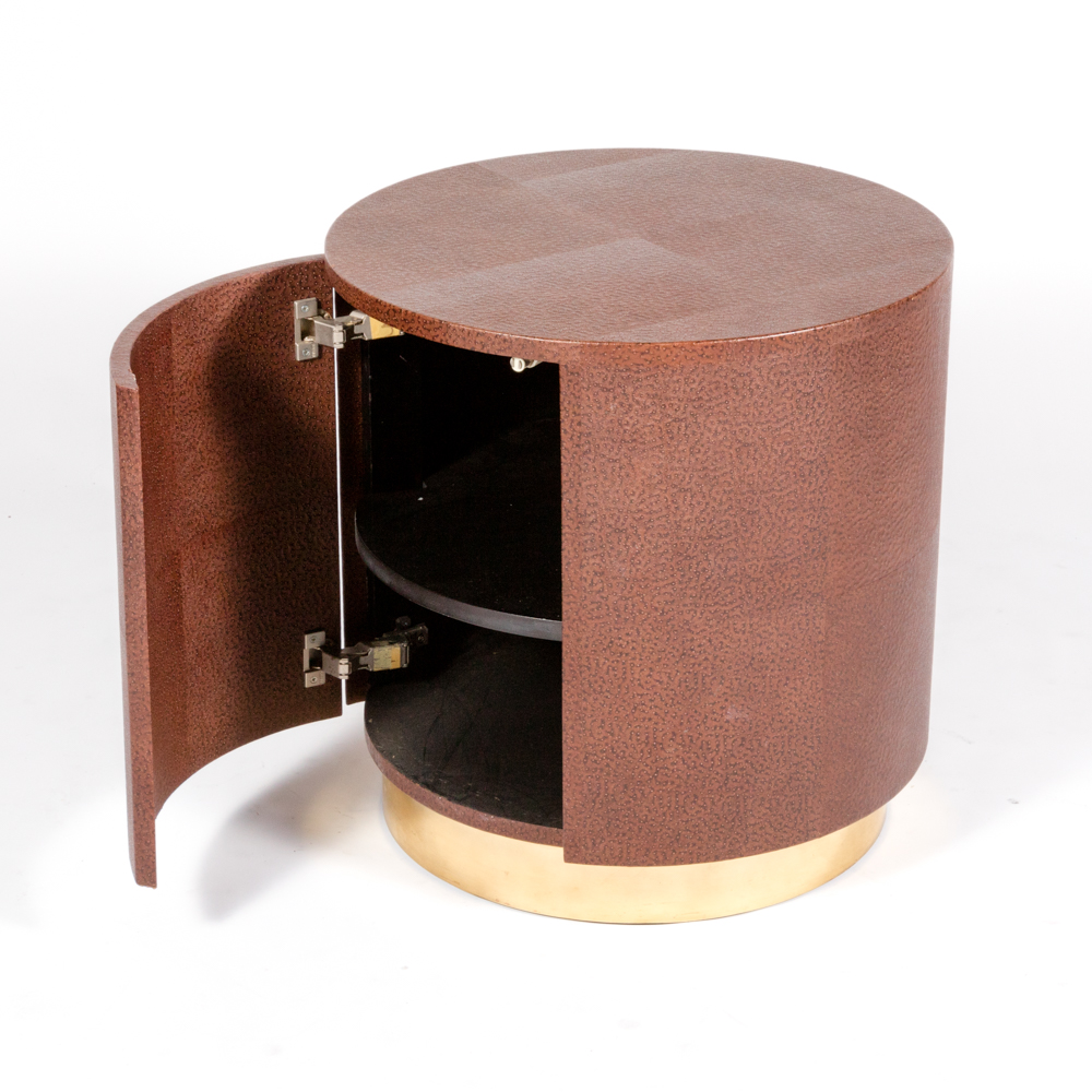 Faux Ostrich Mini Storage Console