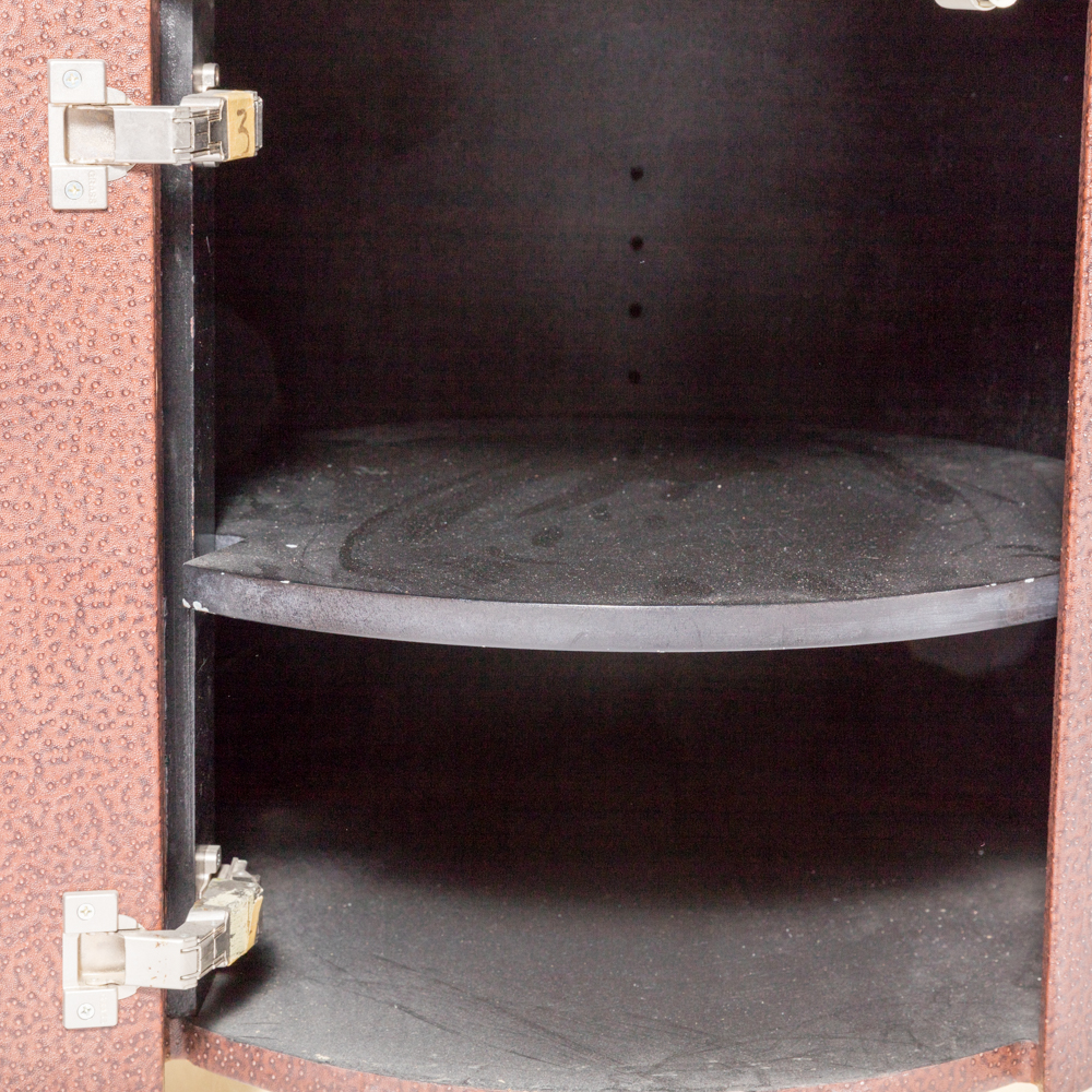 Faux Ostrich Mini Storage Console