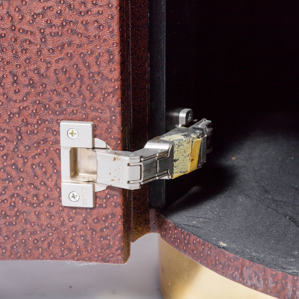 Faux Ostrich Mini Storage Console