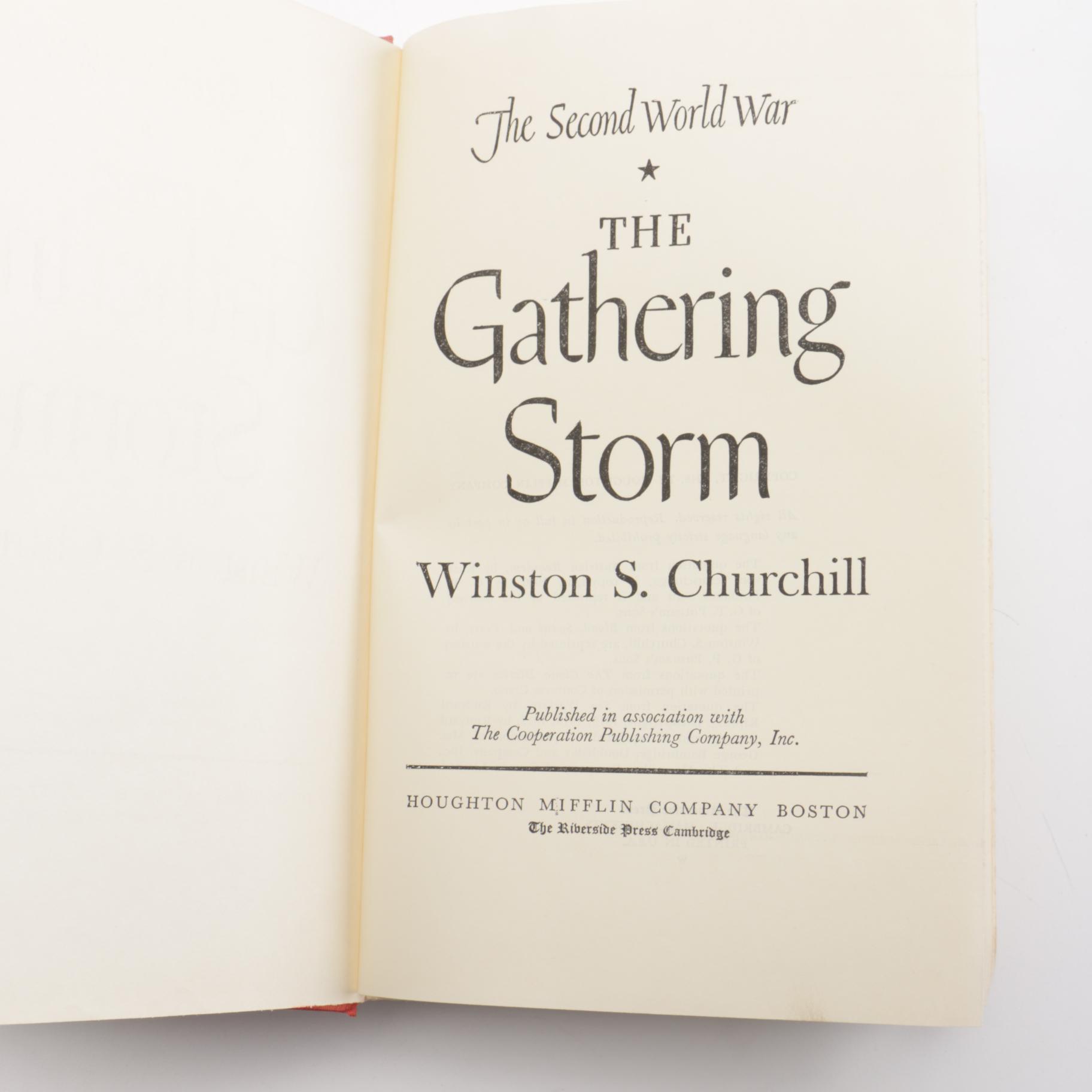 First Edition Six Volume Set of "The Second World War" by Winston Churchill