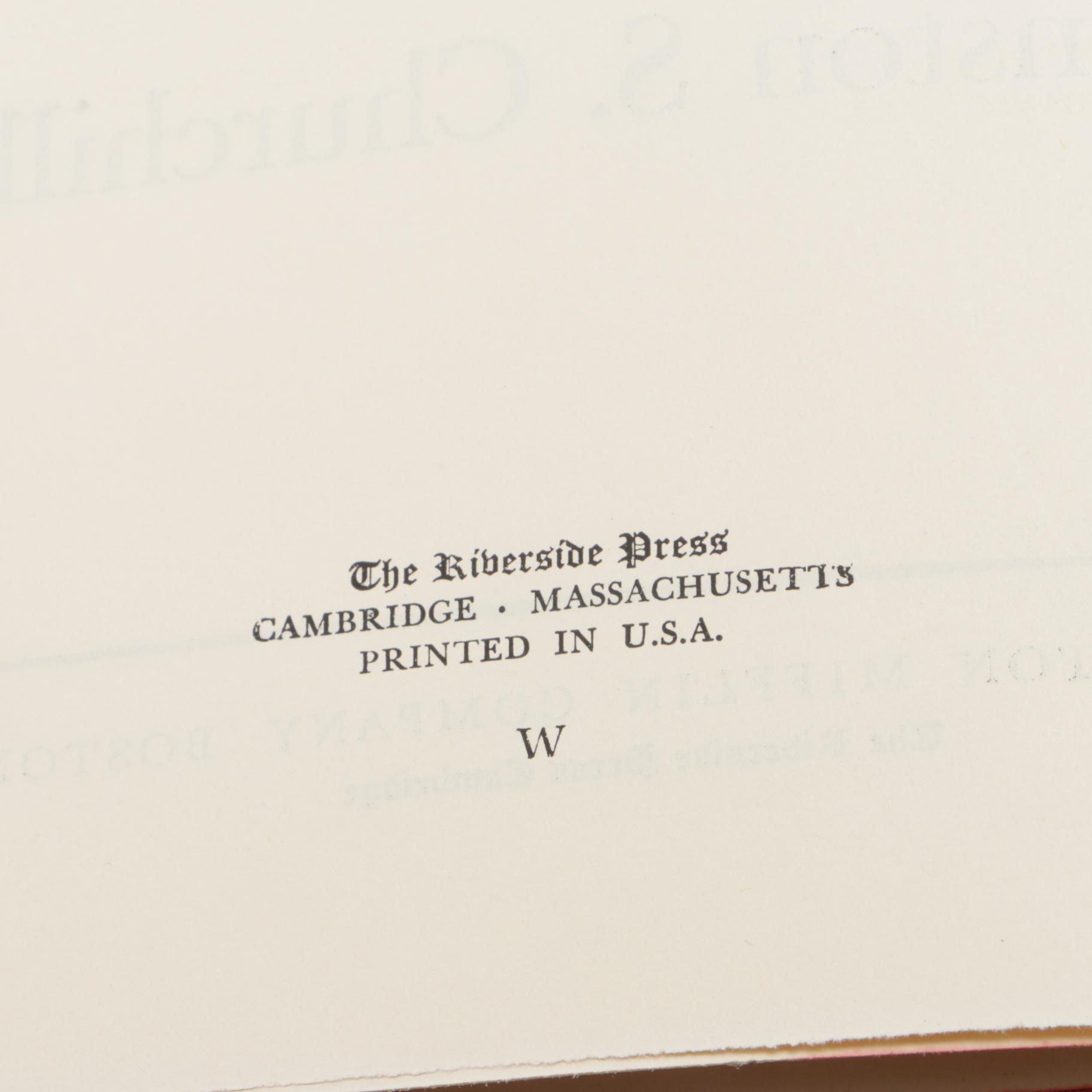 First Edition Six Volume Set of "The Second World War" by Winston Churchill