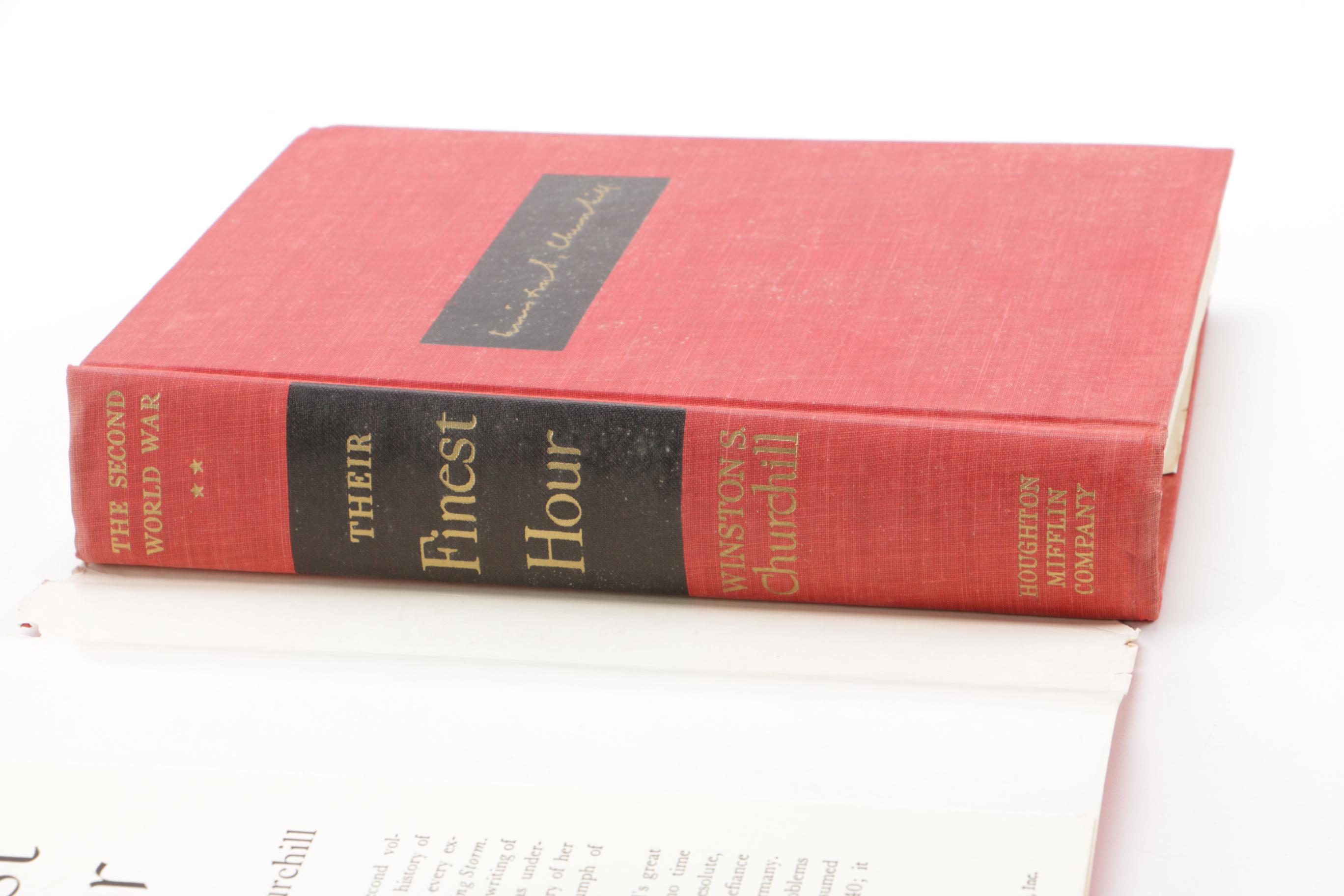 First Edition Six Volume Set of "The Second World War" by Winston Churchill