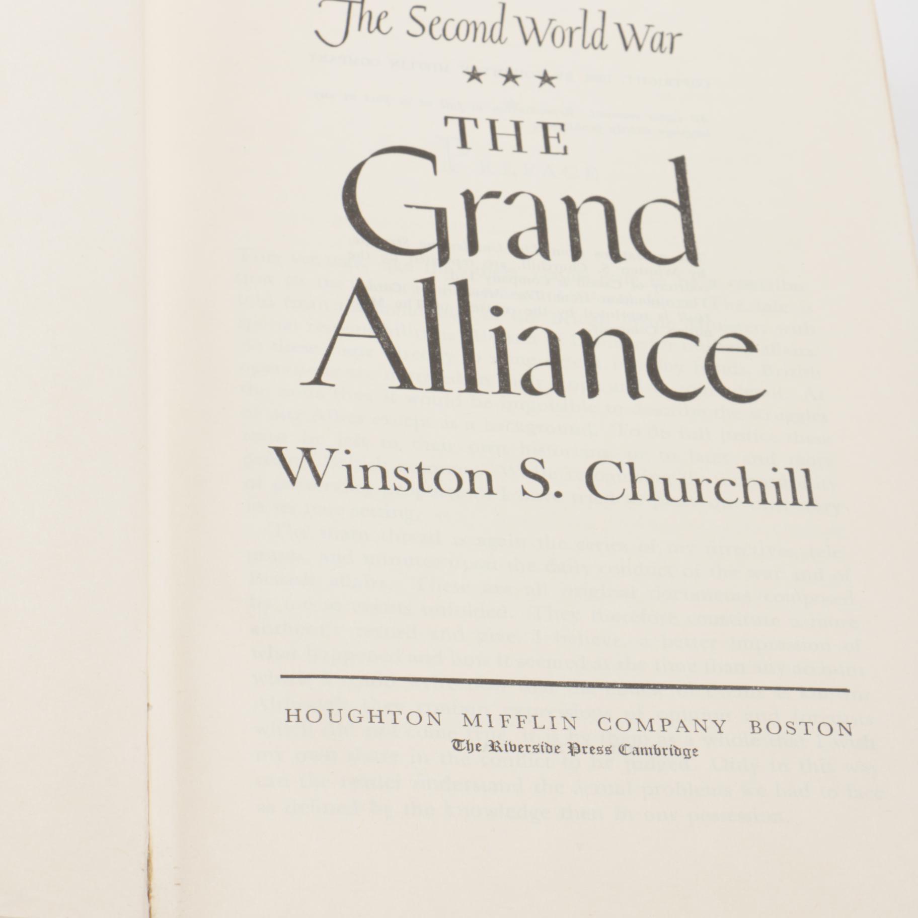 First Edition Six Volume Set of "The Second World War" by Winston Churchill