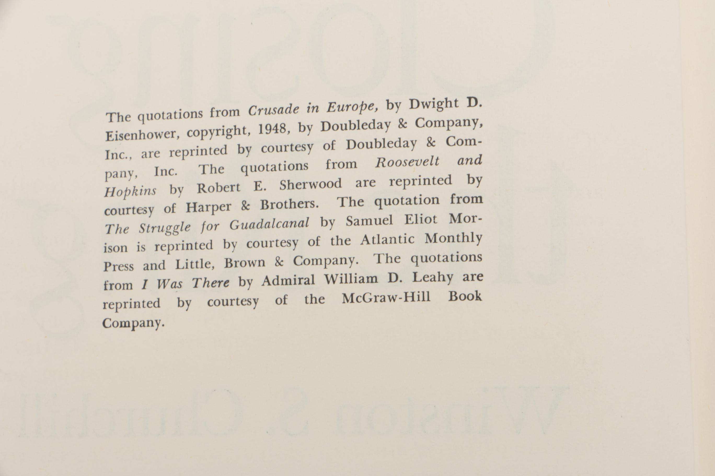 First Edition Six Volume Set of "The Second World War" by Winston Churchill