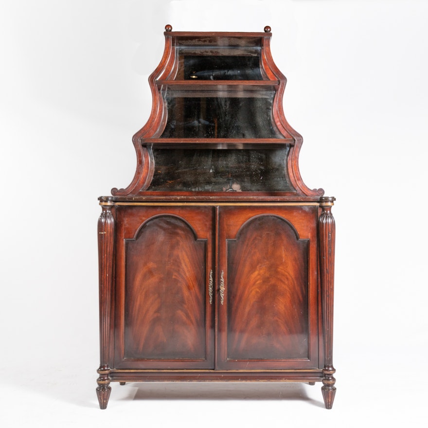 Stepped Tier-Top Mahogany Etagere