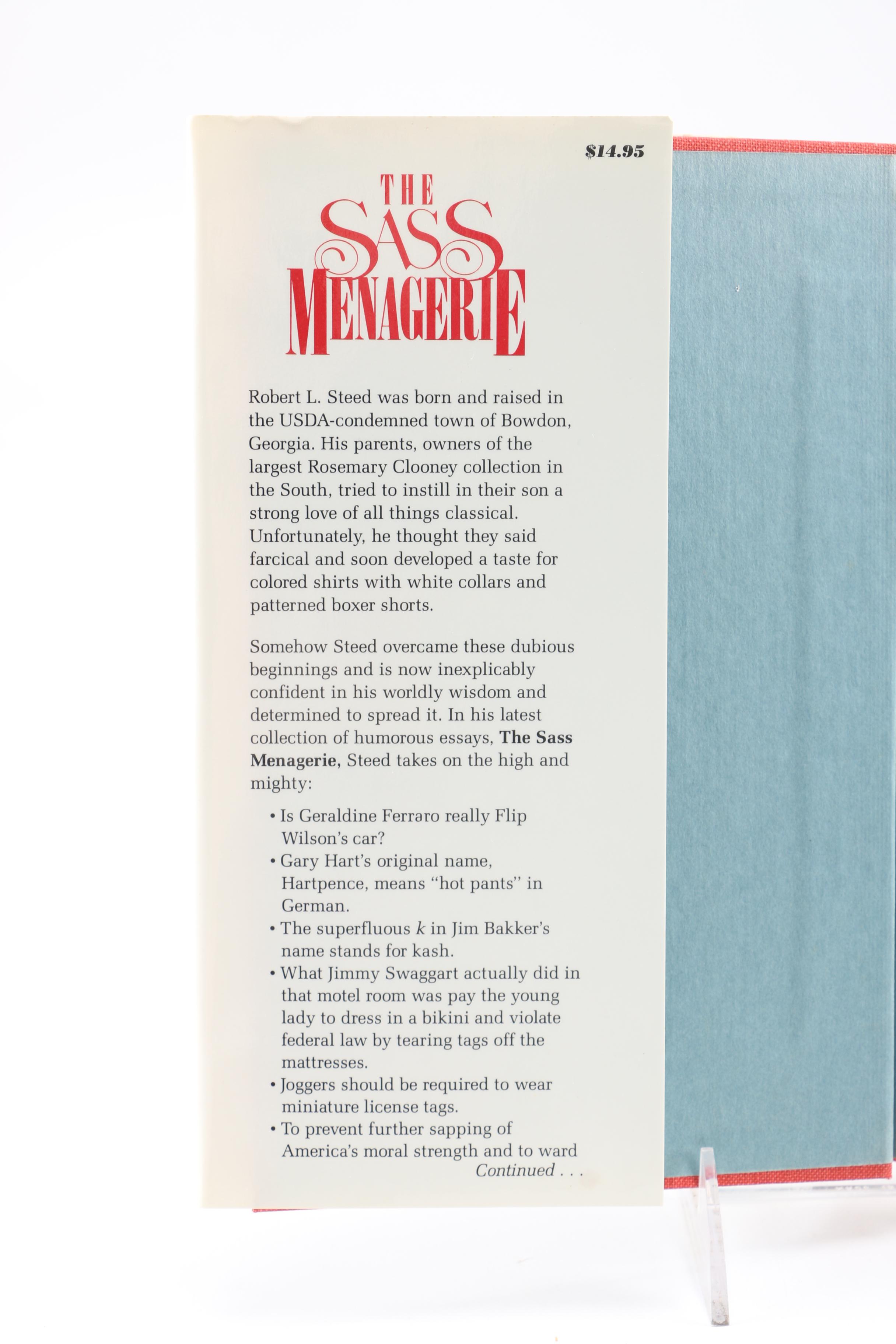 First Edition "The Sass Menagerie" by Robert L. Steed