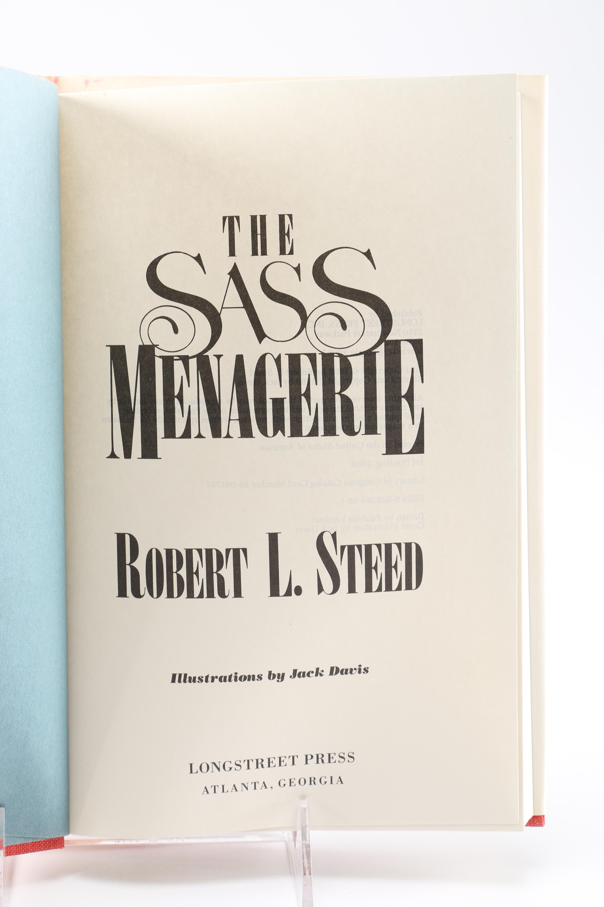 First Edition "The Sass Menagerie" by Robert L. Steed