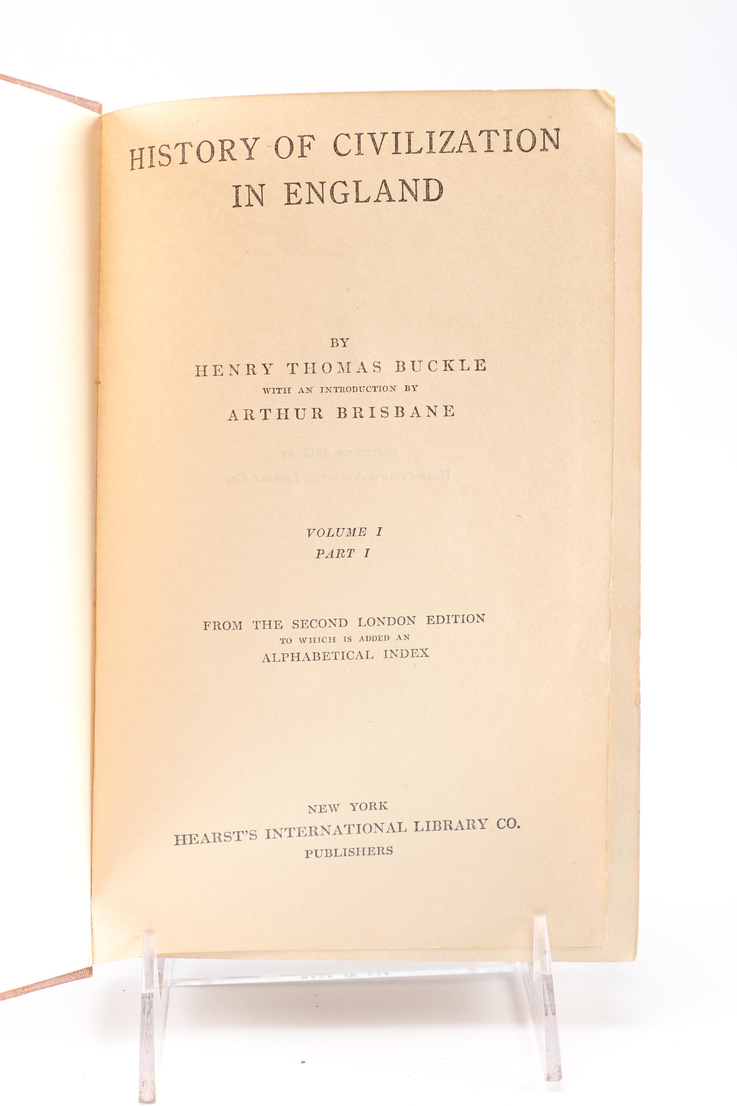 1913 "History of Civilization in England" Volumes
