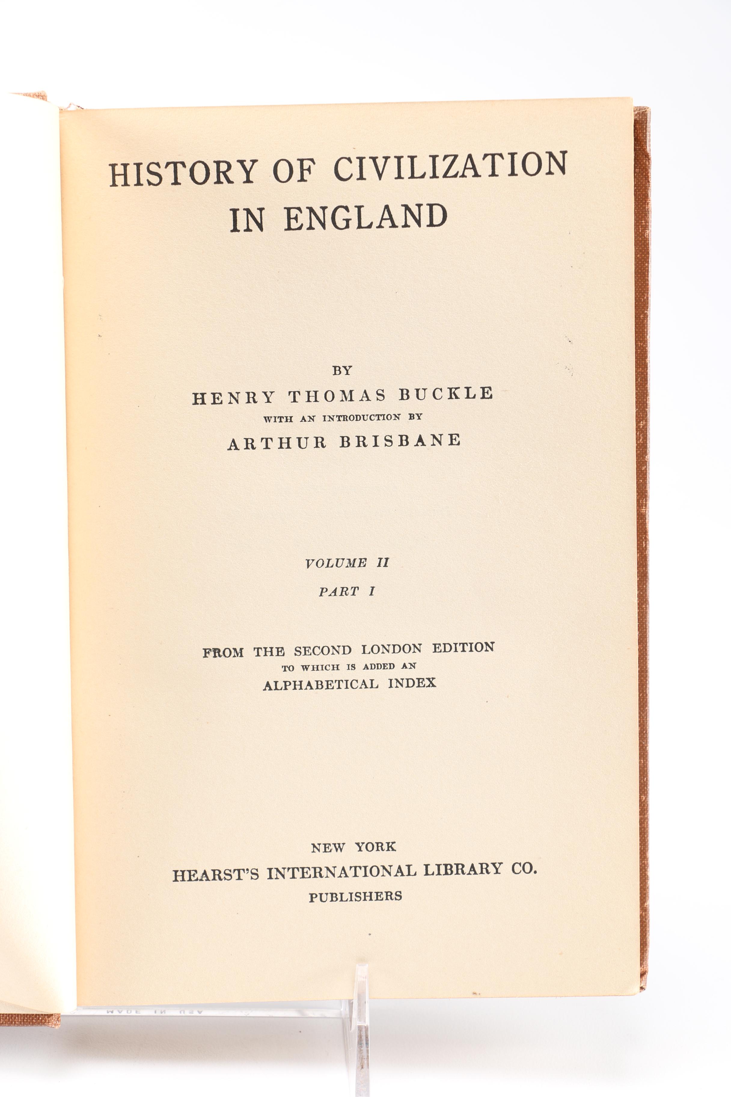 1913 "History of Civilization in England" Volumes