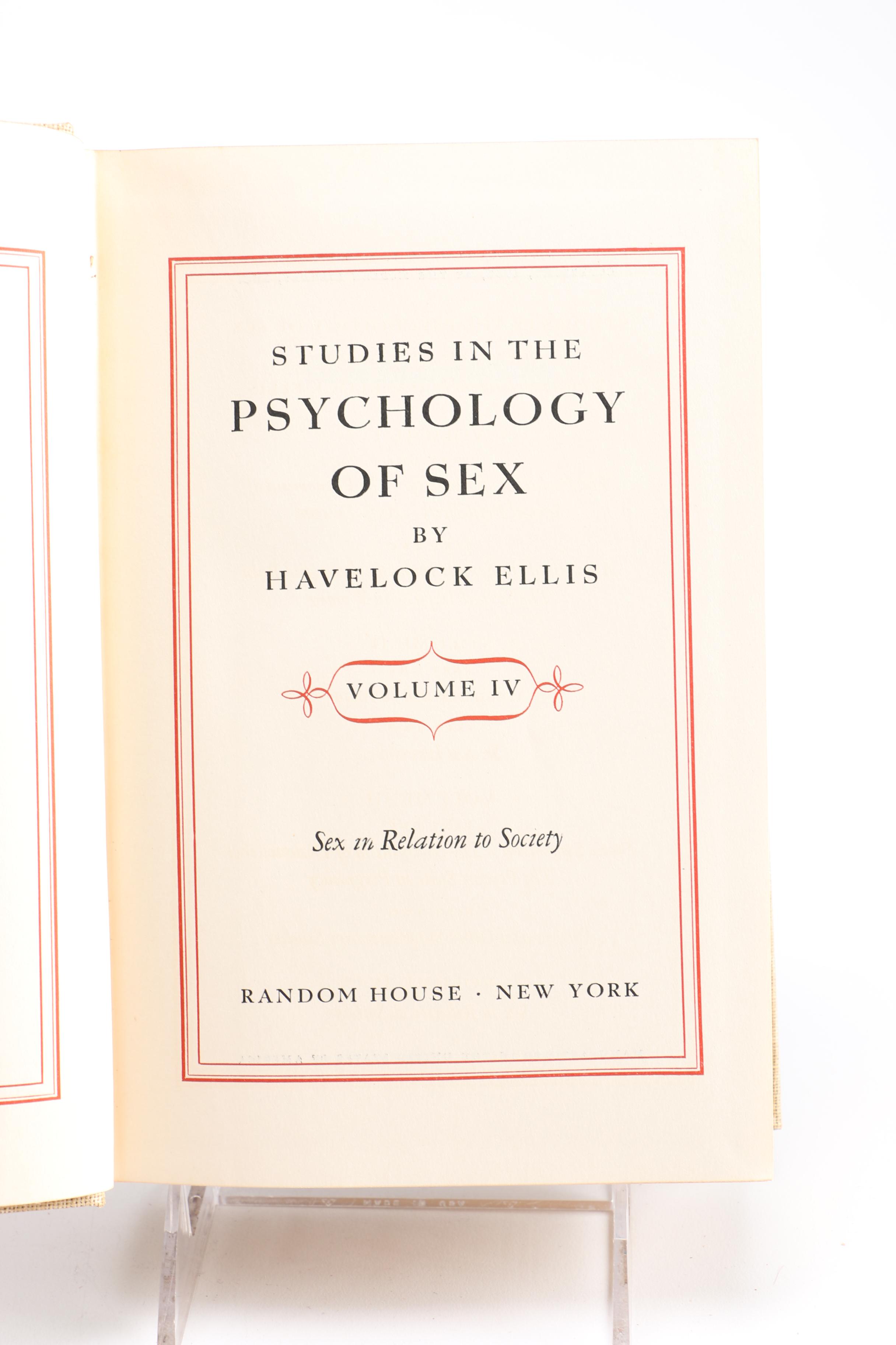 1936 "Studies In The Psychology of Sex" in Four Volumes