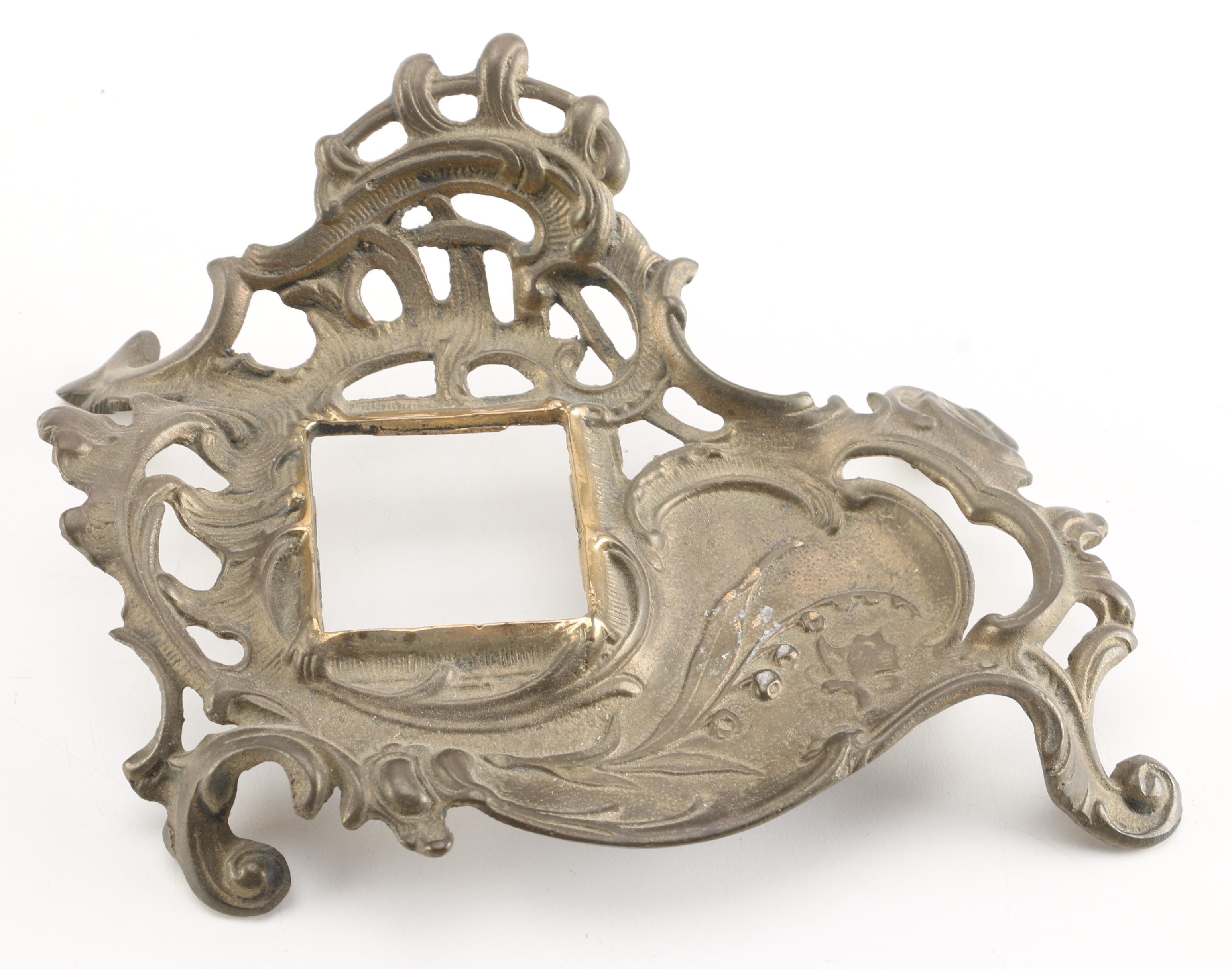 Ornate Brass Inkwell