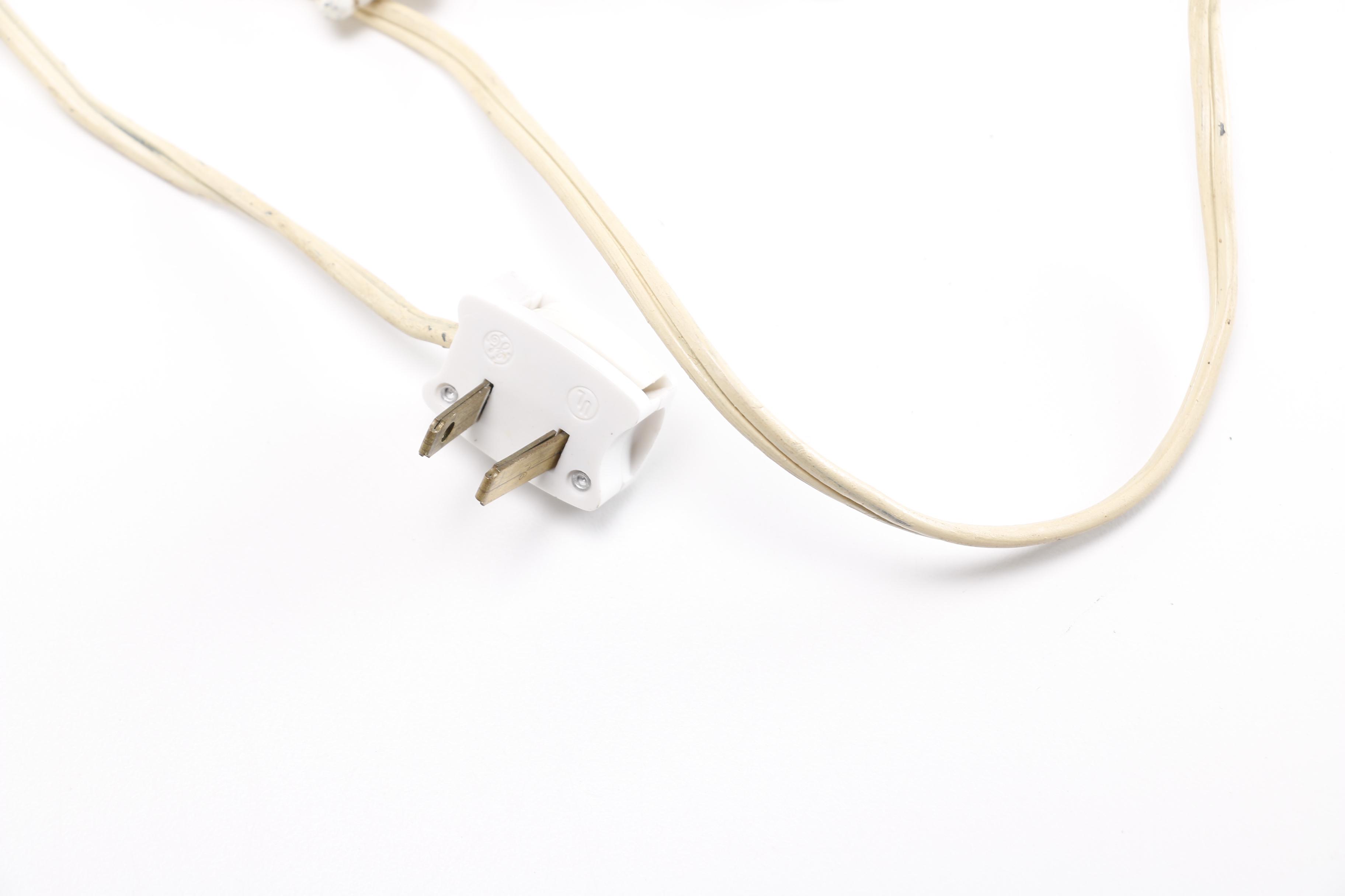 Converted Oil Lamp Cast Metal Sconce with Green Shade