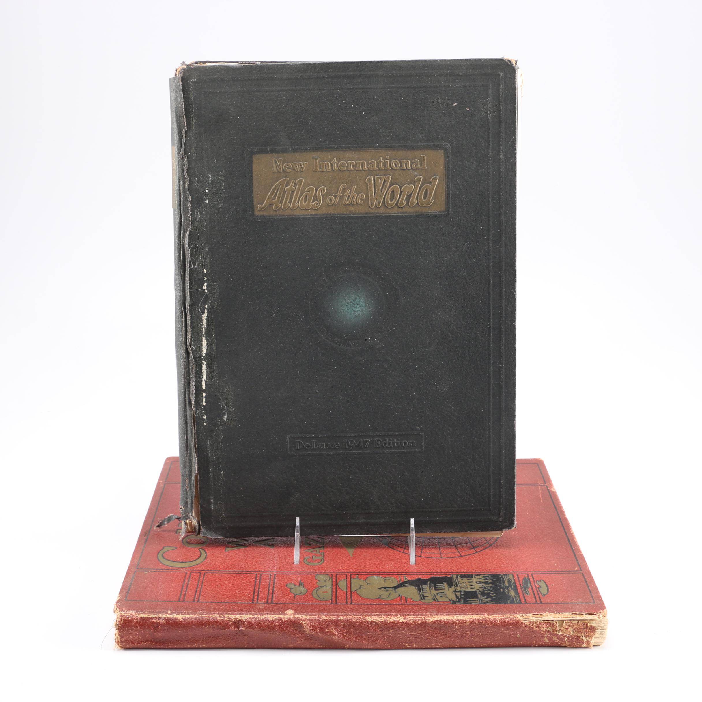 Pair of World Atlas Books
