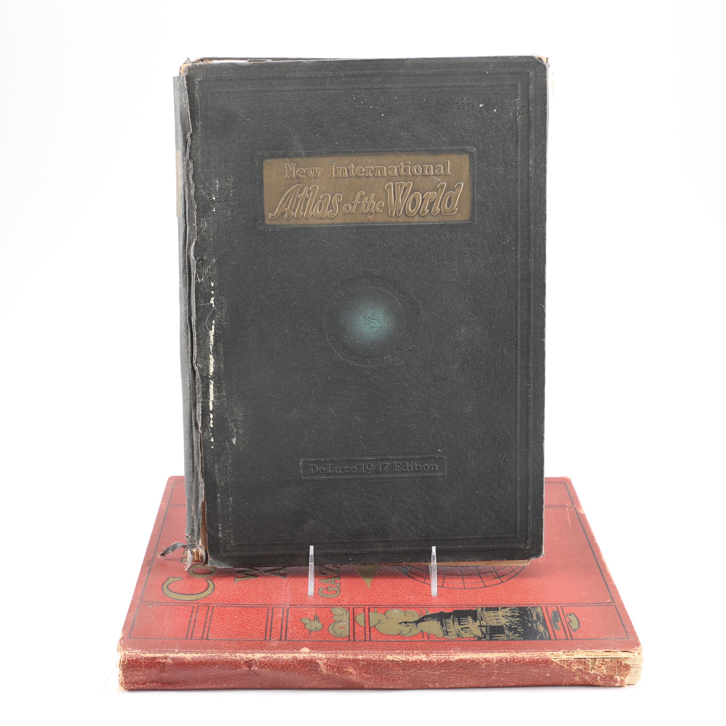 Pair of World Atlas Books