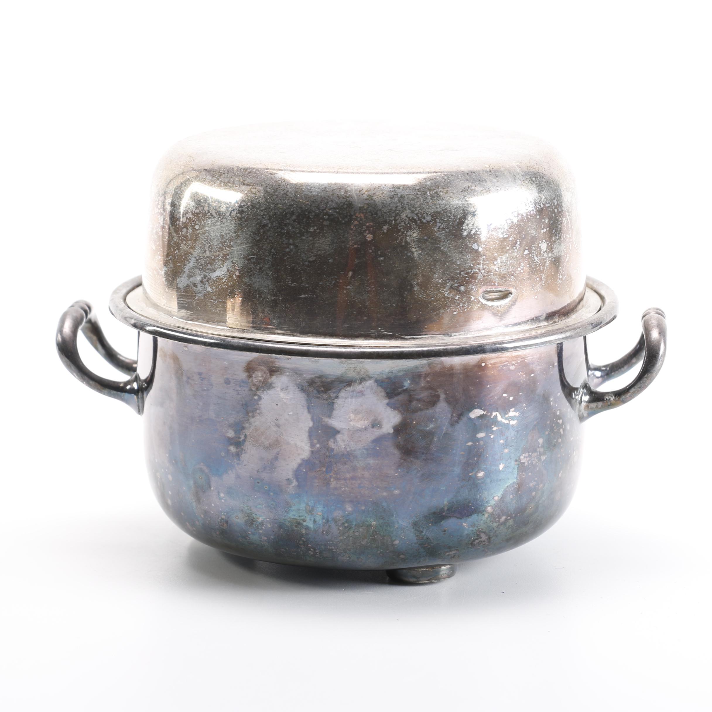 Covered Pot With Silver-Plated Serving Bowl by Hamilton & Inches