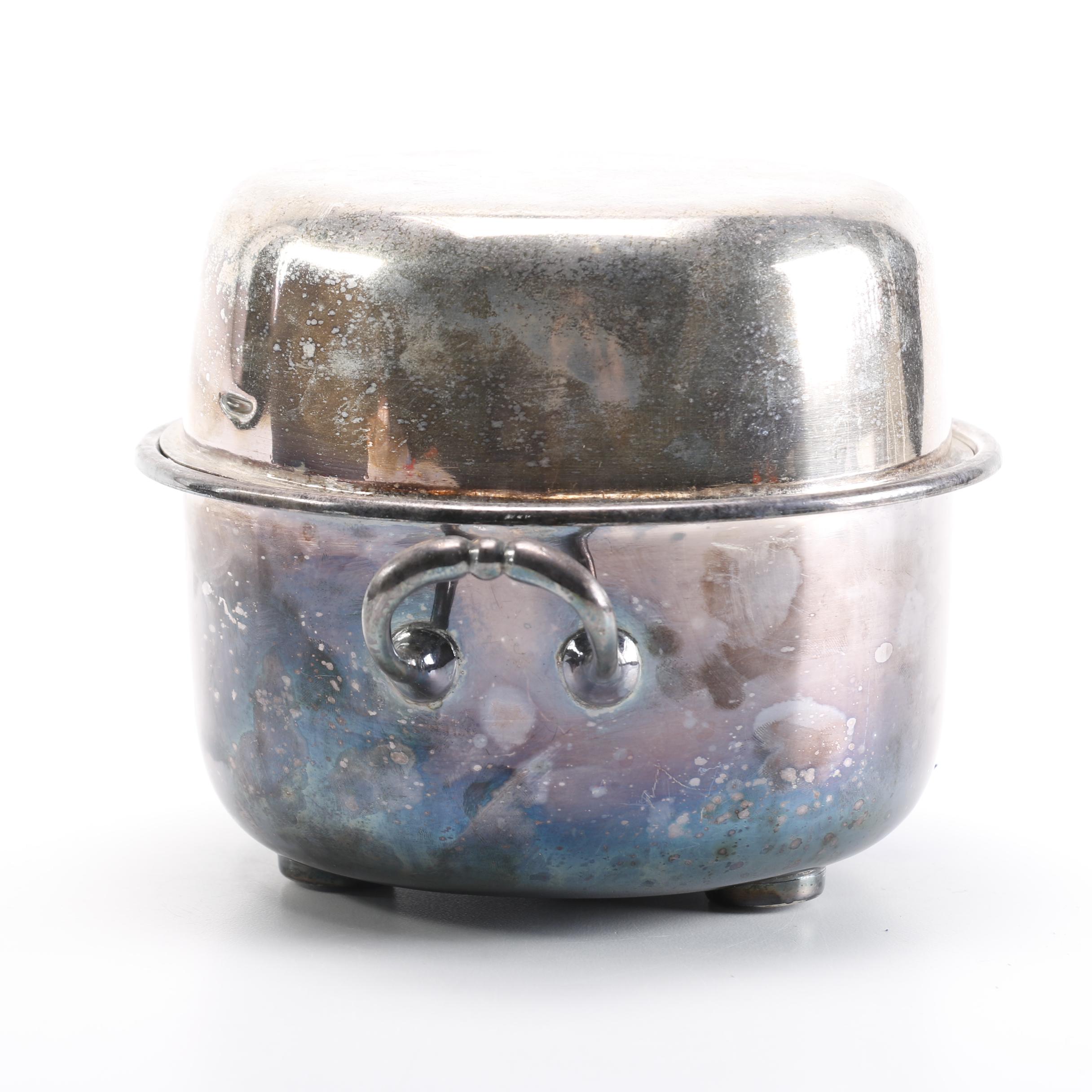 Covered Pot With Silver-Plated Serving Bowl by Hamilton & Inches
