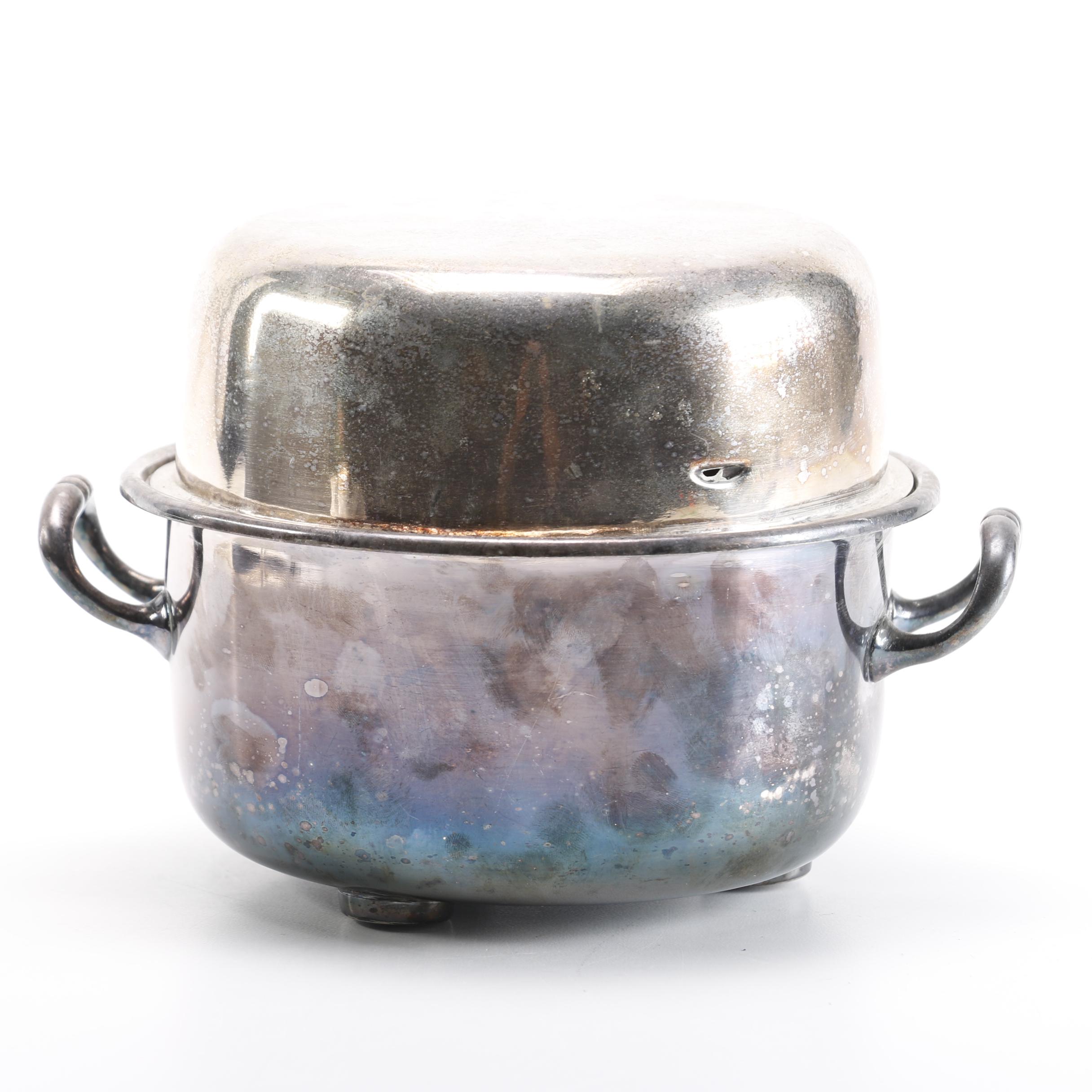 Covered Pot With Silver-Plated Serving Bowl by Hamilton & Inches