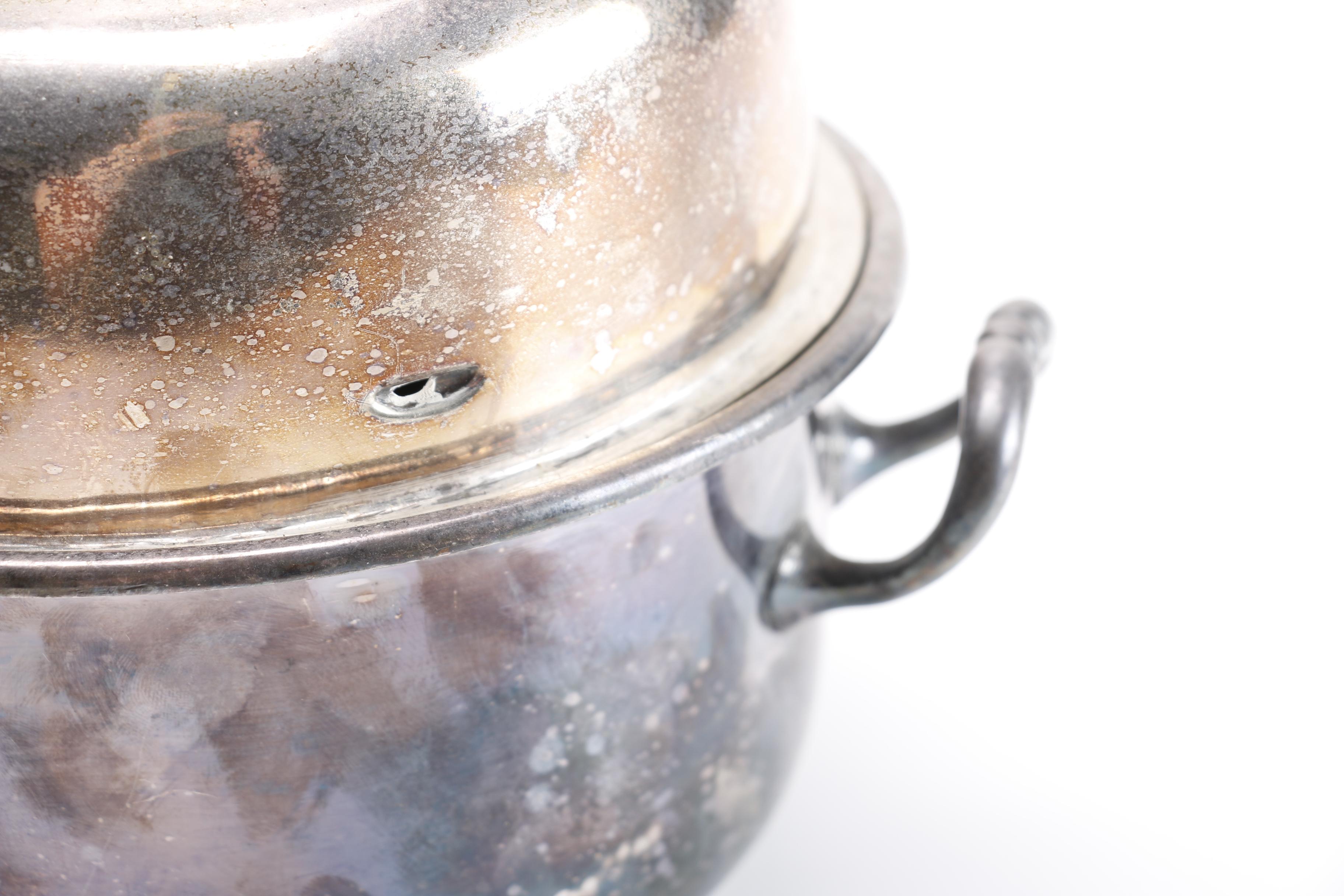 Covered Pot With Silver-Plated Serving Bowl by Hamilton & Inches