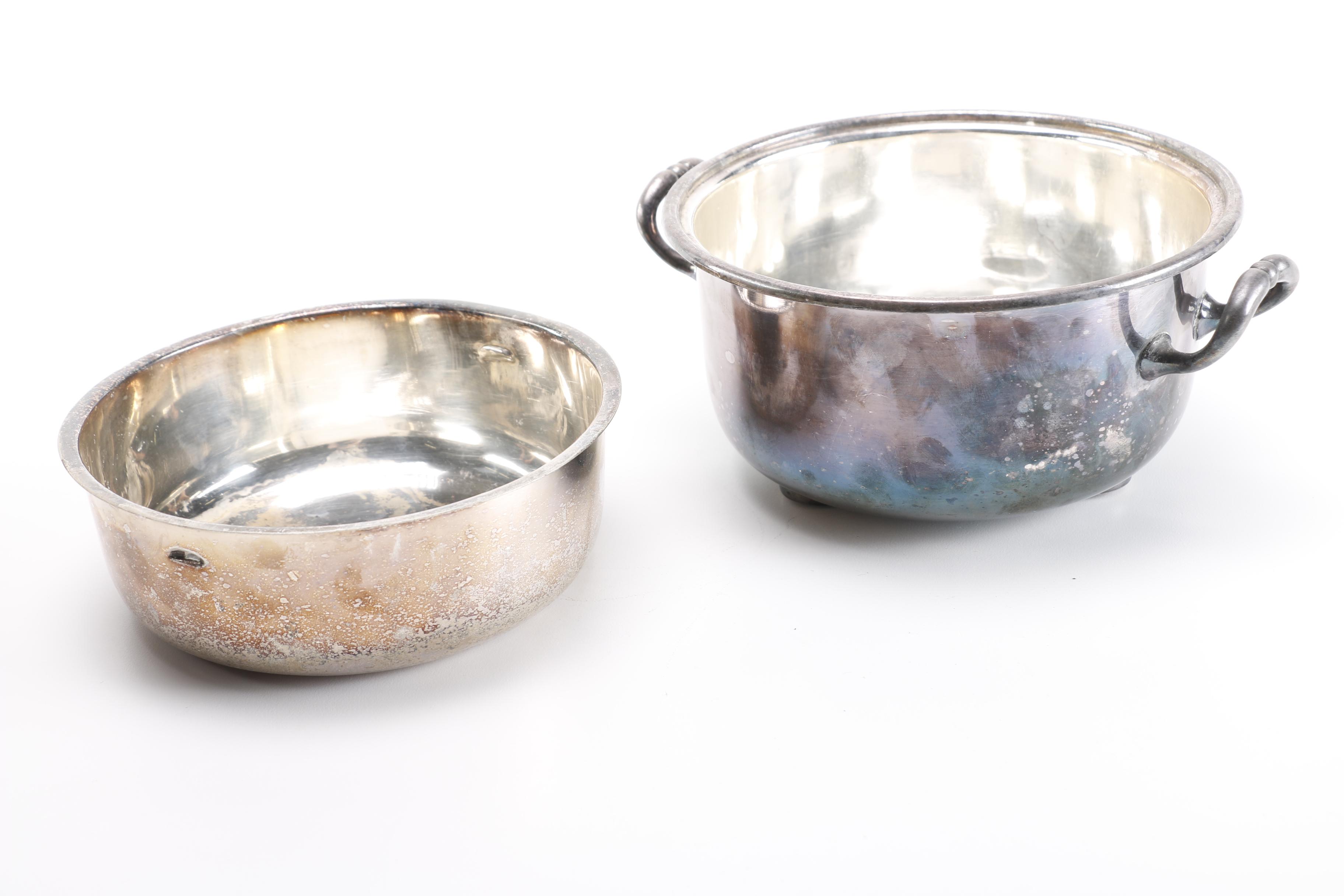 Covered Pot With Silver-Plated Serving Bowl by Hamilton & Inches