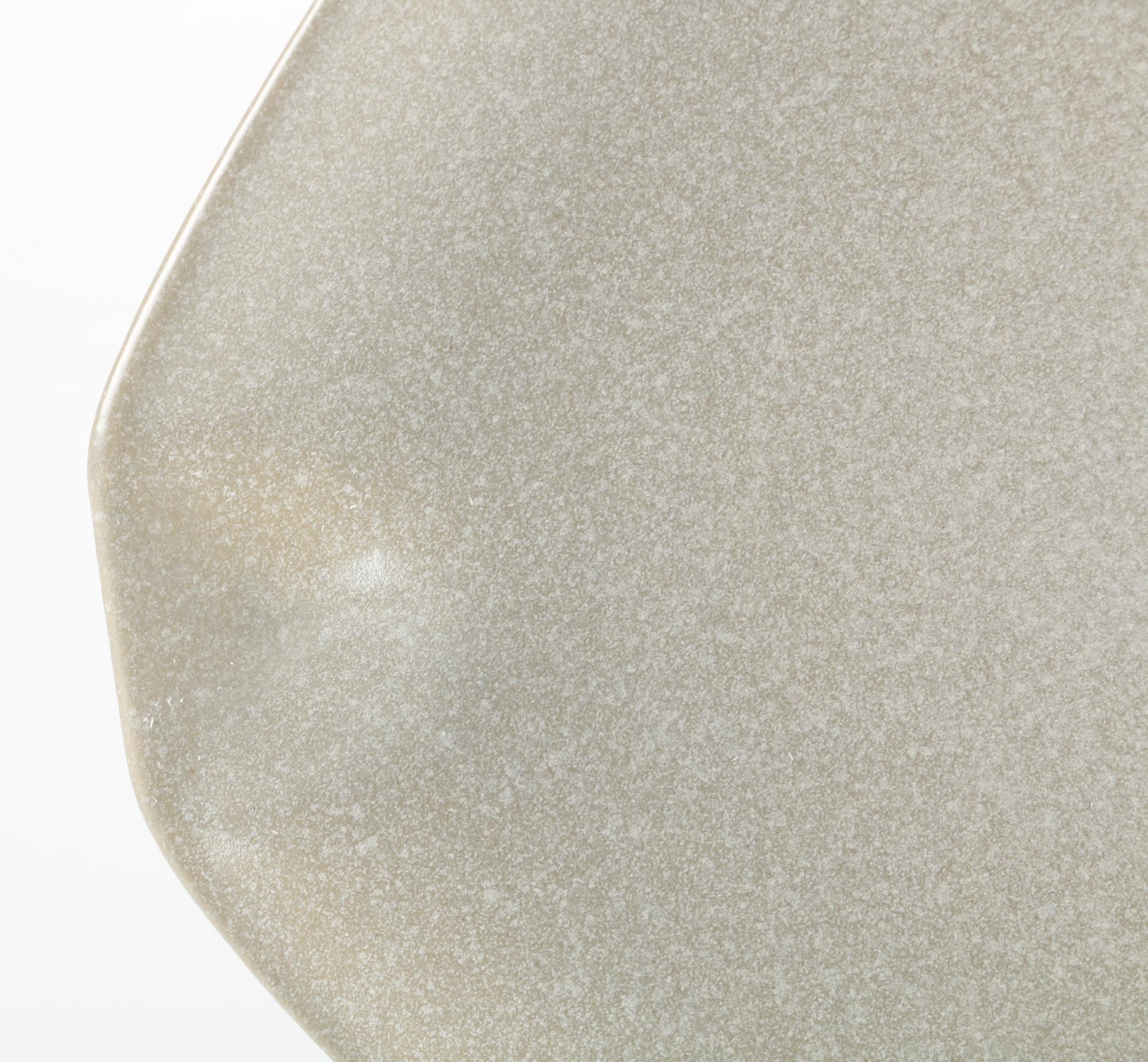 Mid Century Roseville Raymor Tan Stoneware Plates Designed by Ben Seibel