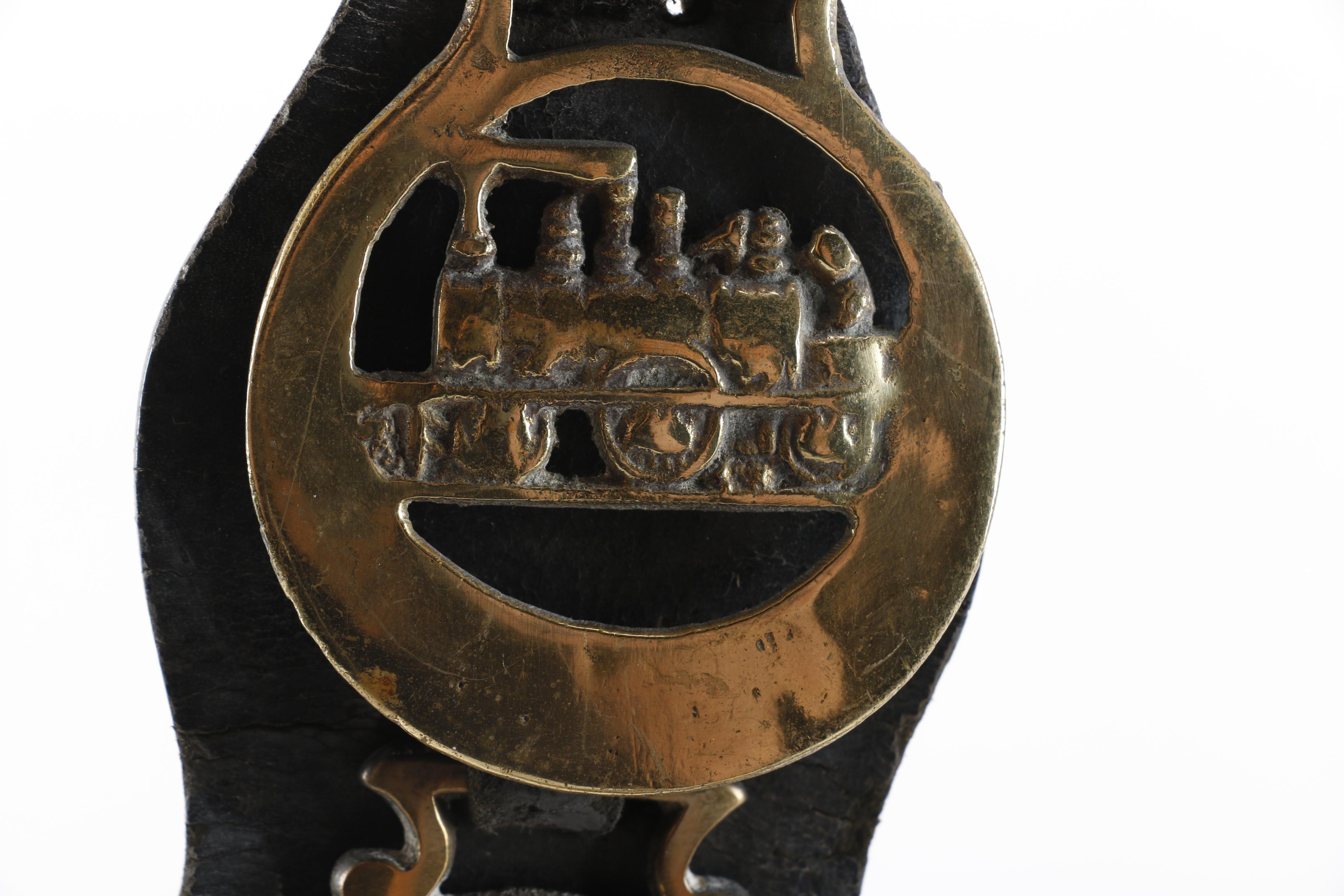 Horse Brasses Mounted on Leather Straps