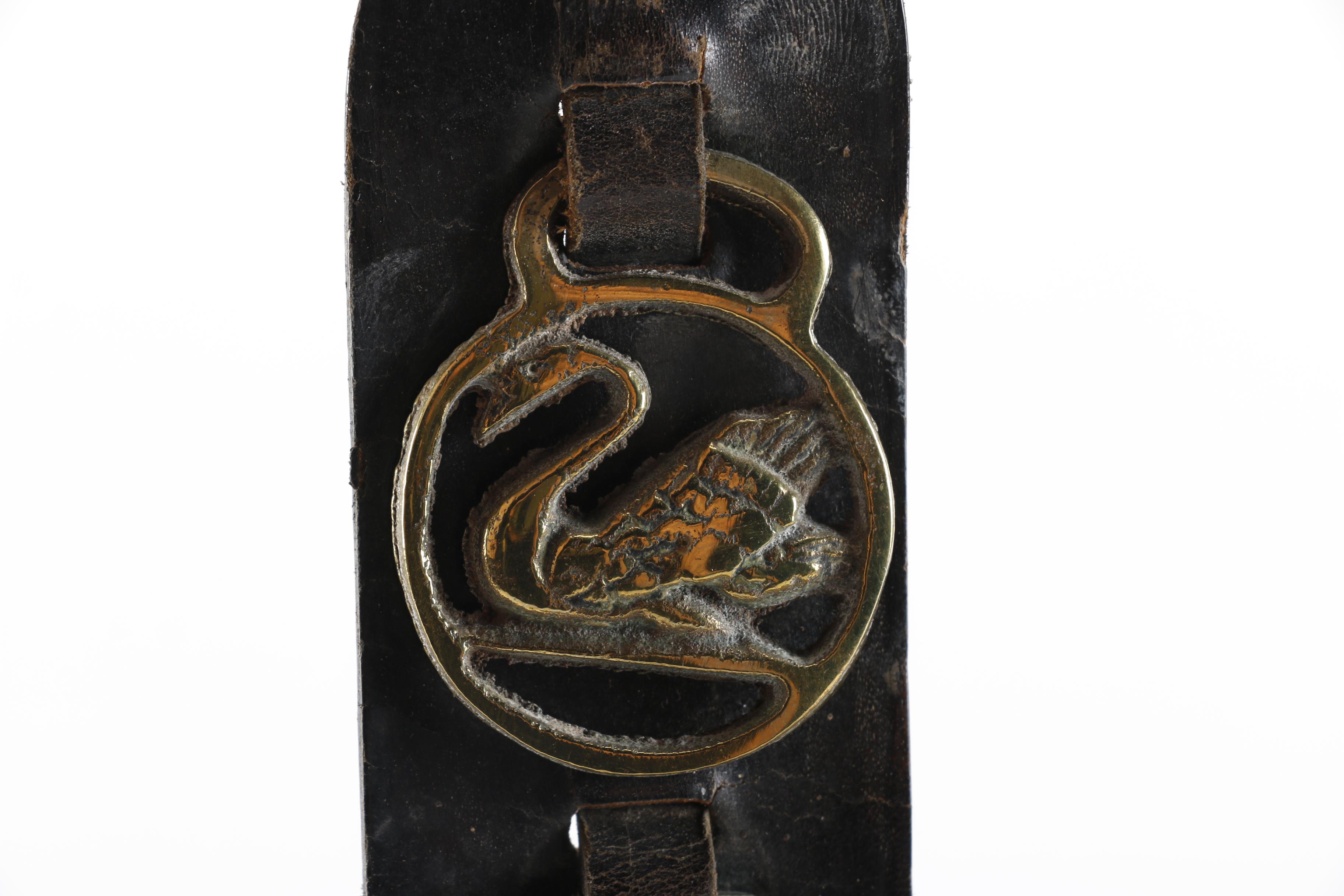 Horse Brasses Mounted on Leather Straps