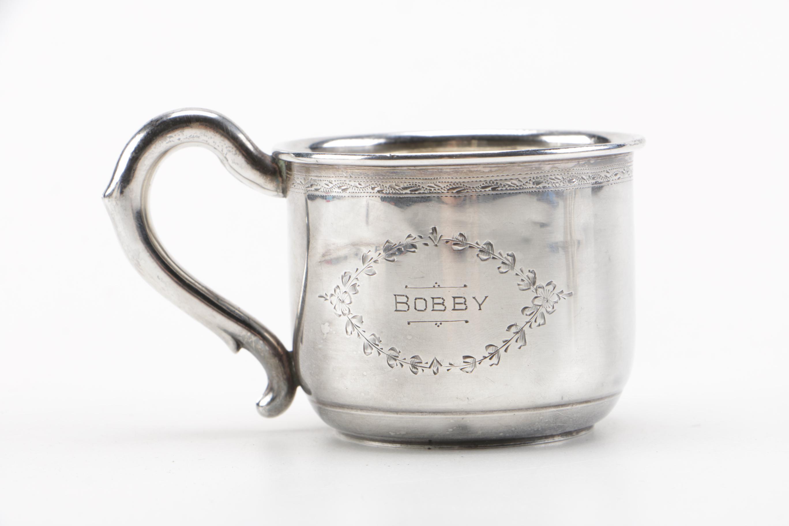 Lunt Silversmiths and M Fred Hirsch Sterling Silver Baby Cups