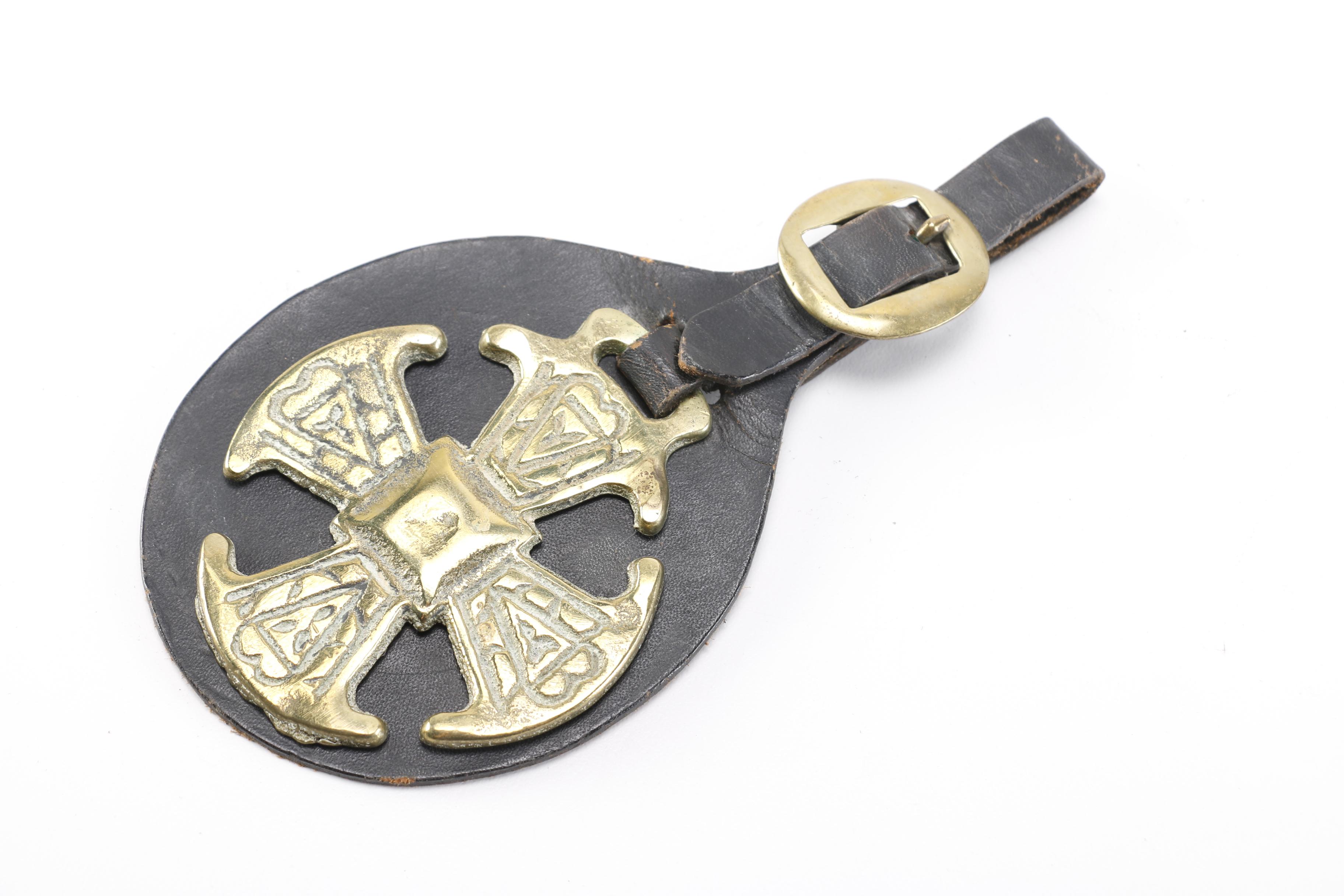 Horse Brasses Mounted on Leather Straps