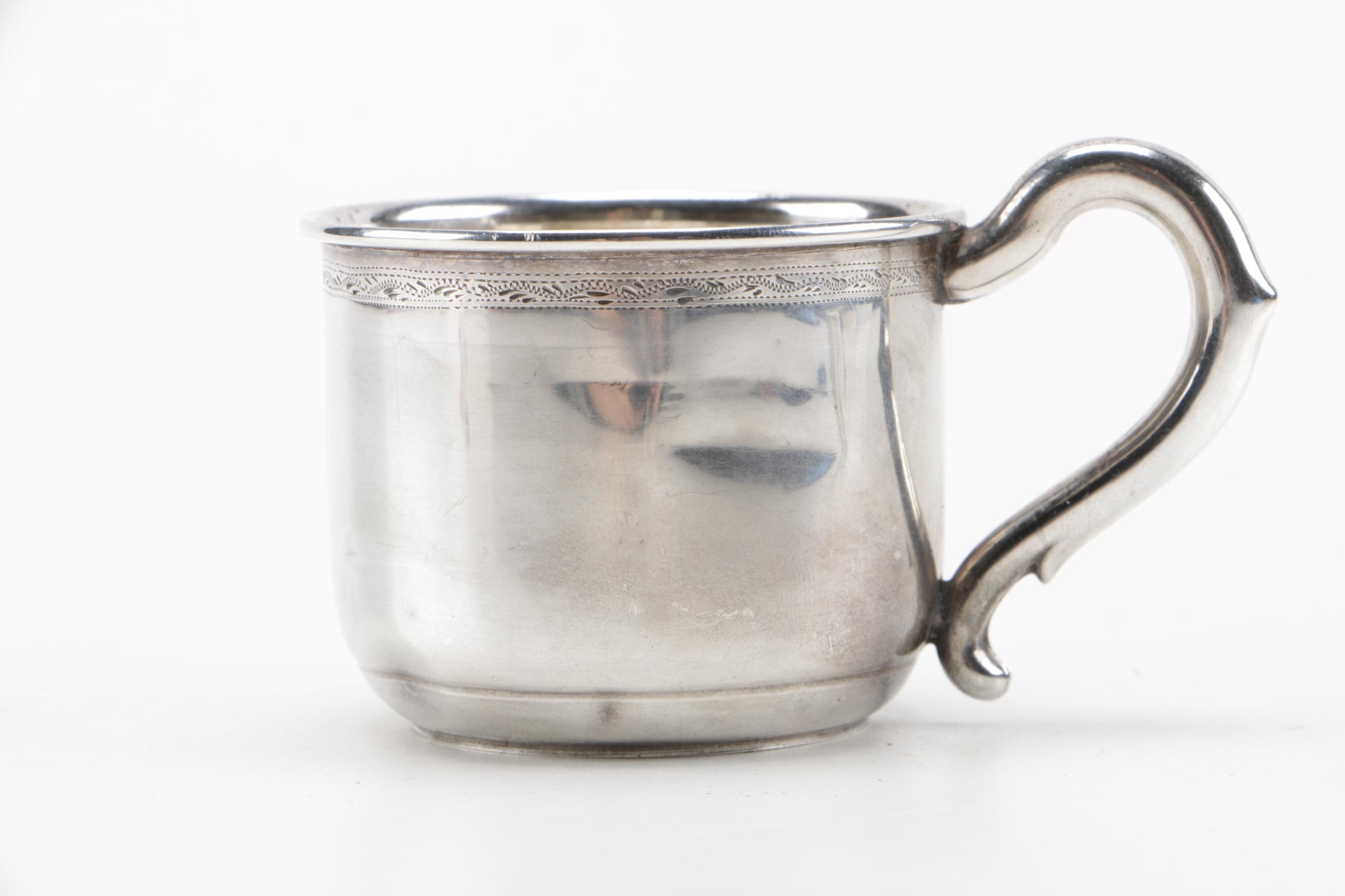 Lunt Silversmiths and M Fred Hirsch Sterling Silver Baby Cups