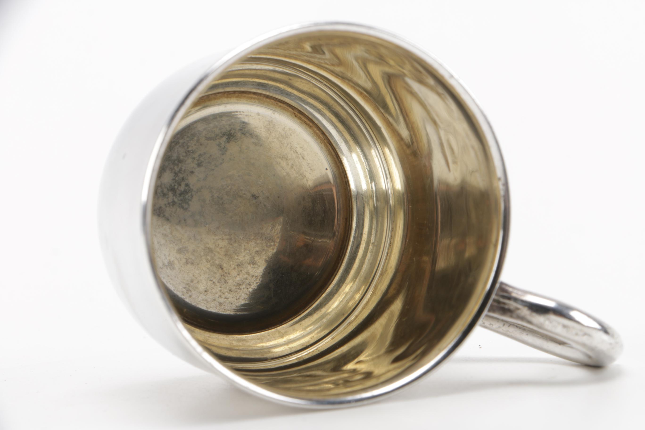 Lunt Silversmiths and M Fred Hirsch Sterling Silver Baby Cups