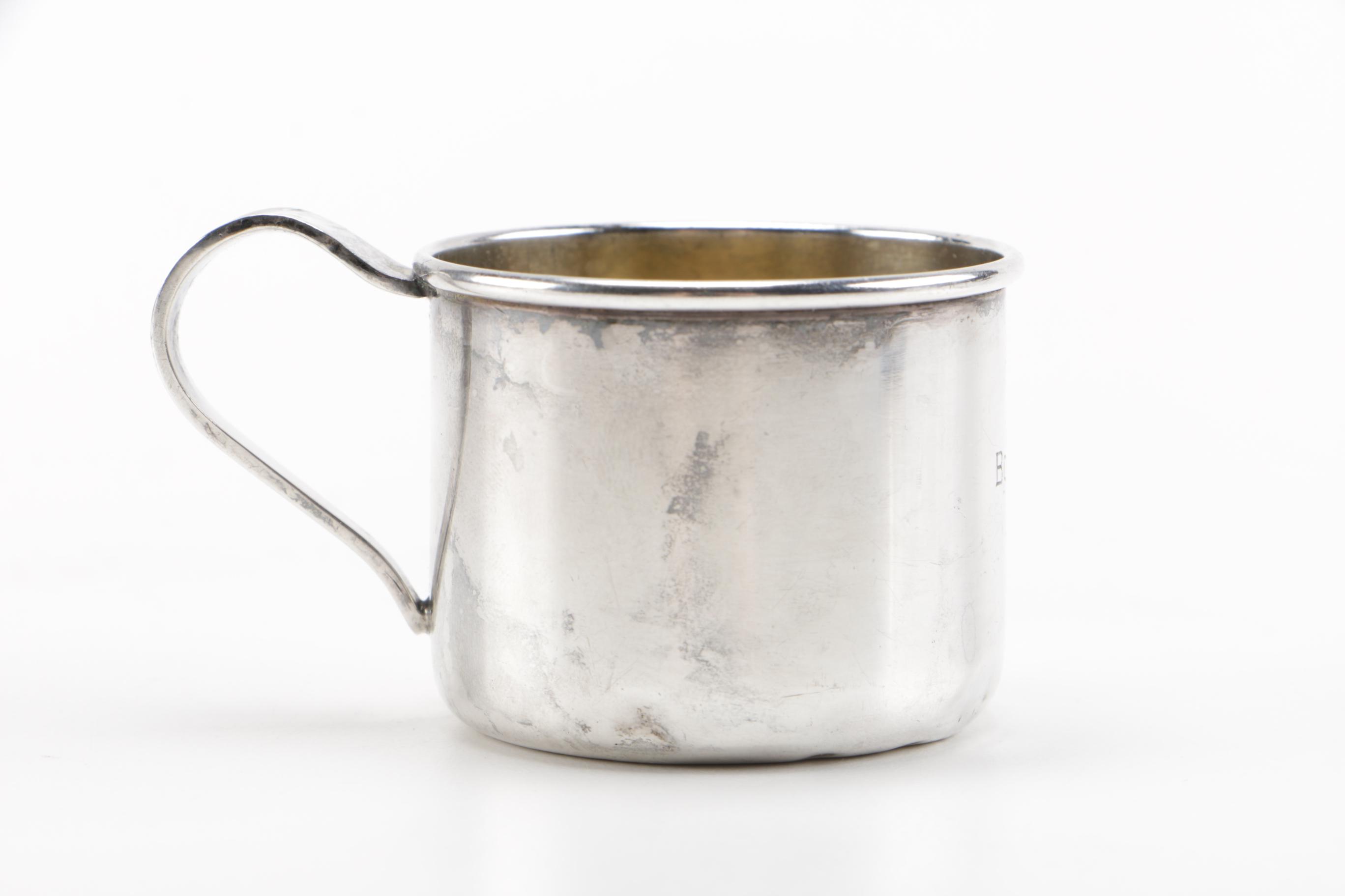 Lunt Silversmiths and M Fred Hirsch Sterling Silver Baby Cups