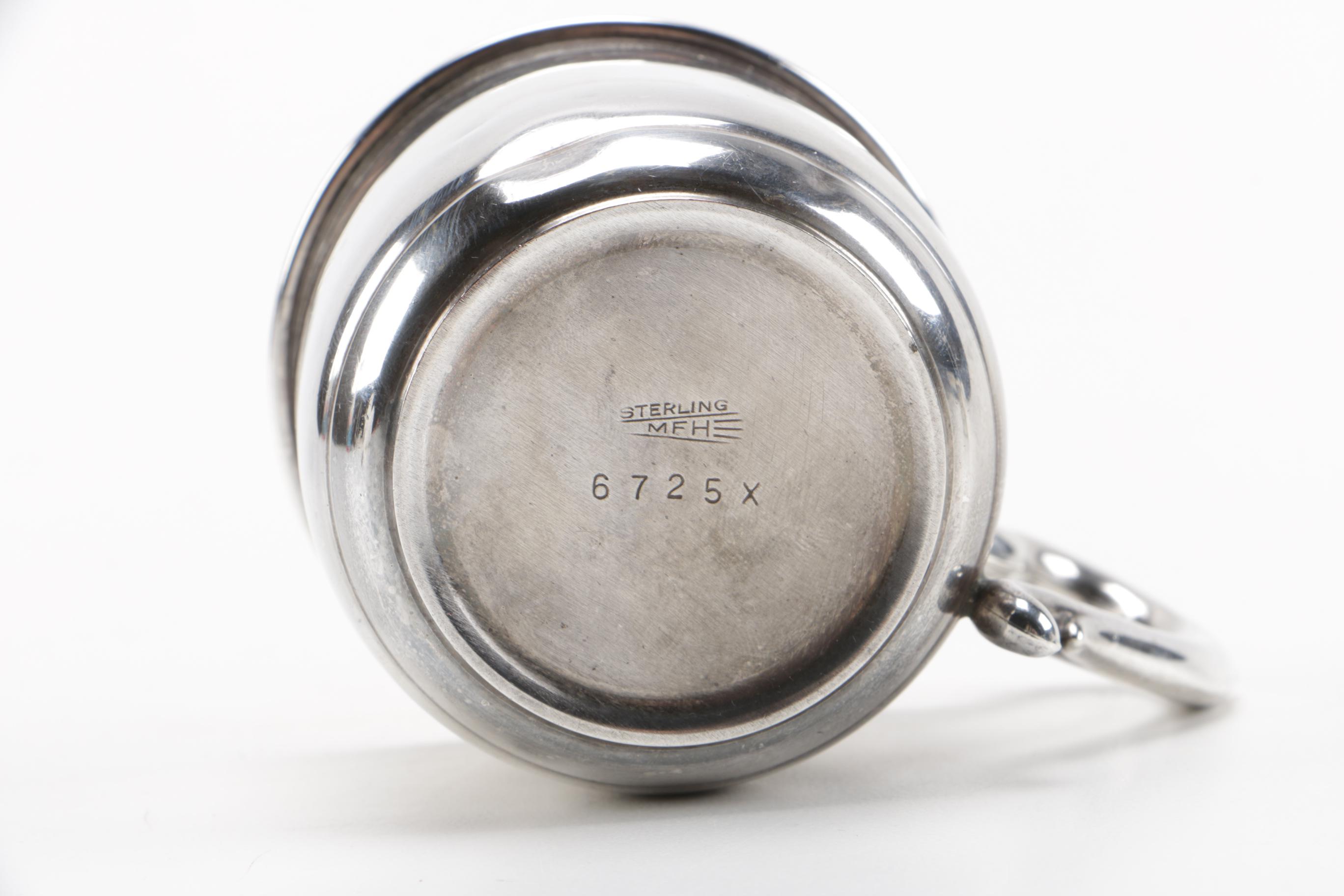 Lunt Silversmiths and M Fred Hirsch Sterling Silver Baby Cups