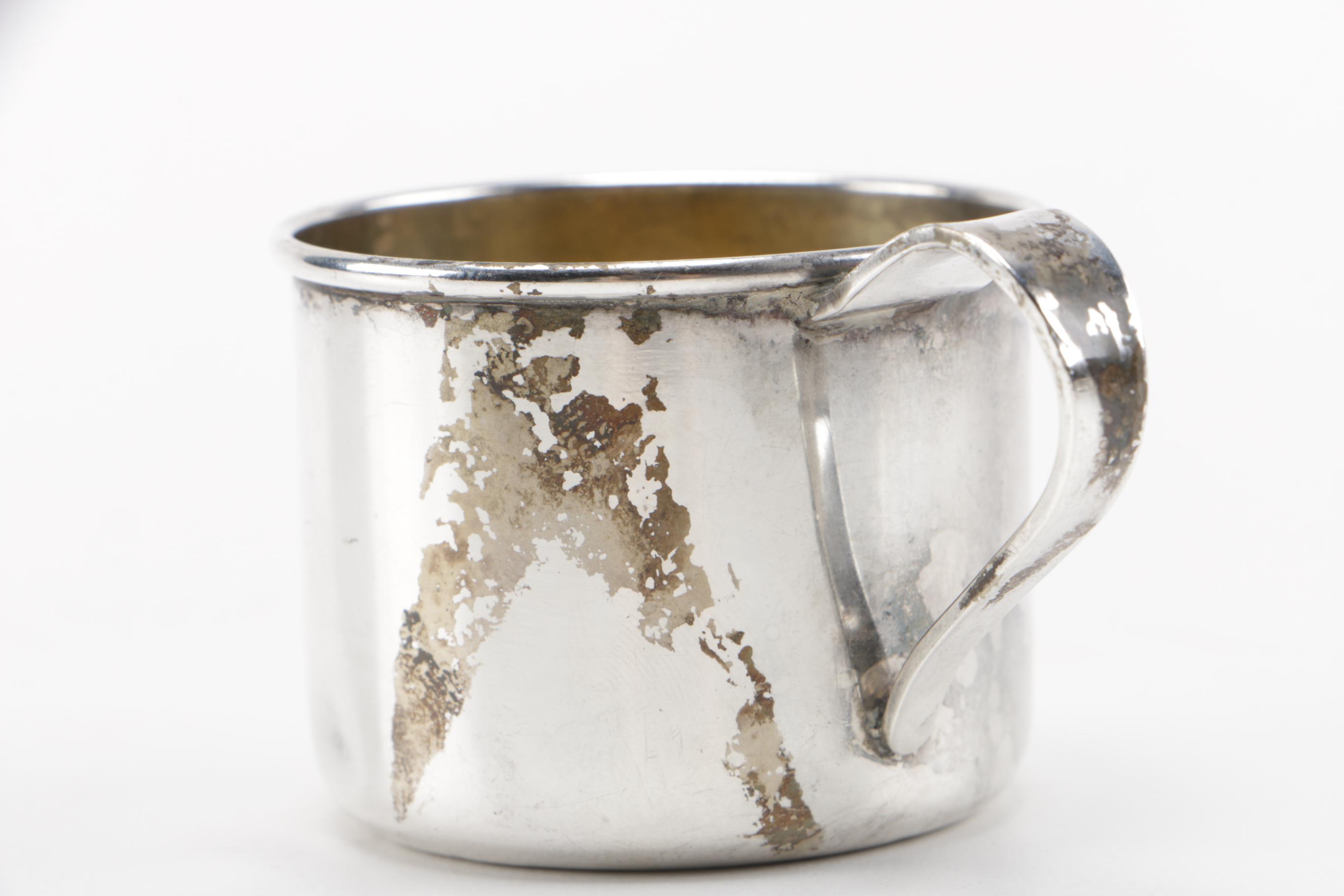 Lunt Silversmiths and M Fred Hirsch Sterling Silver Baby Cups
