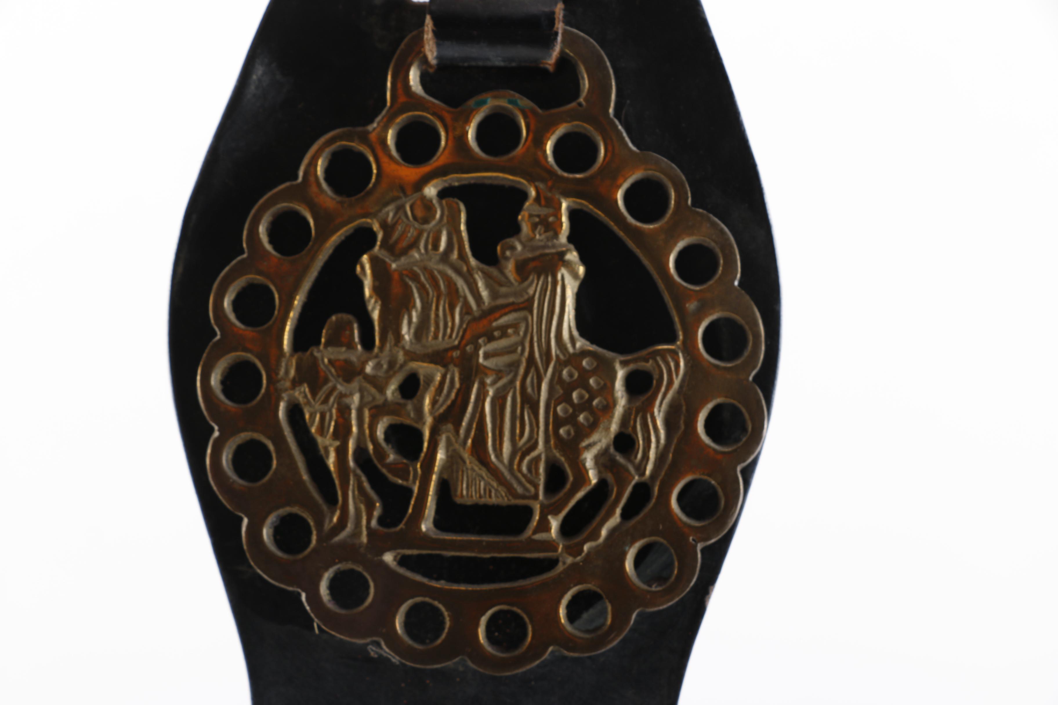 Horse Brasses Mounted on Leather Straps