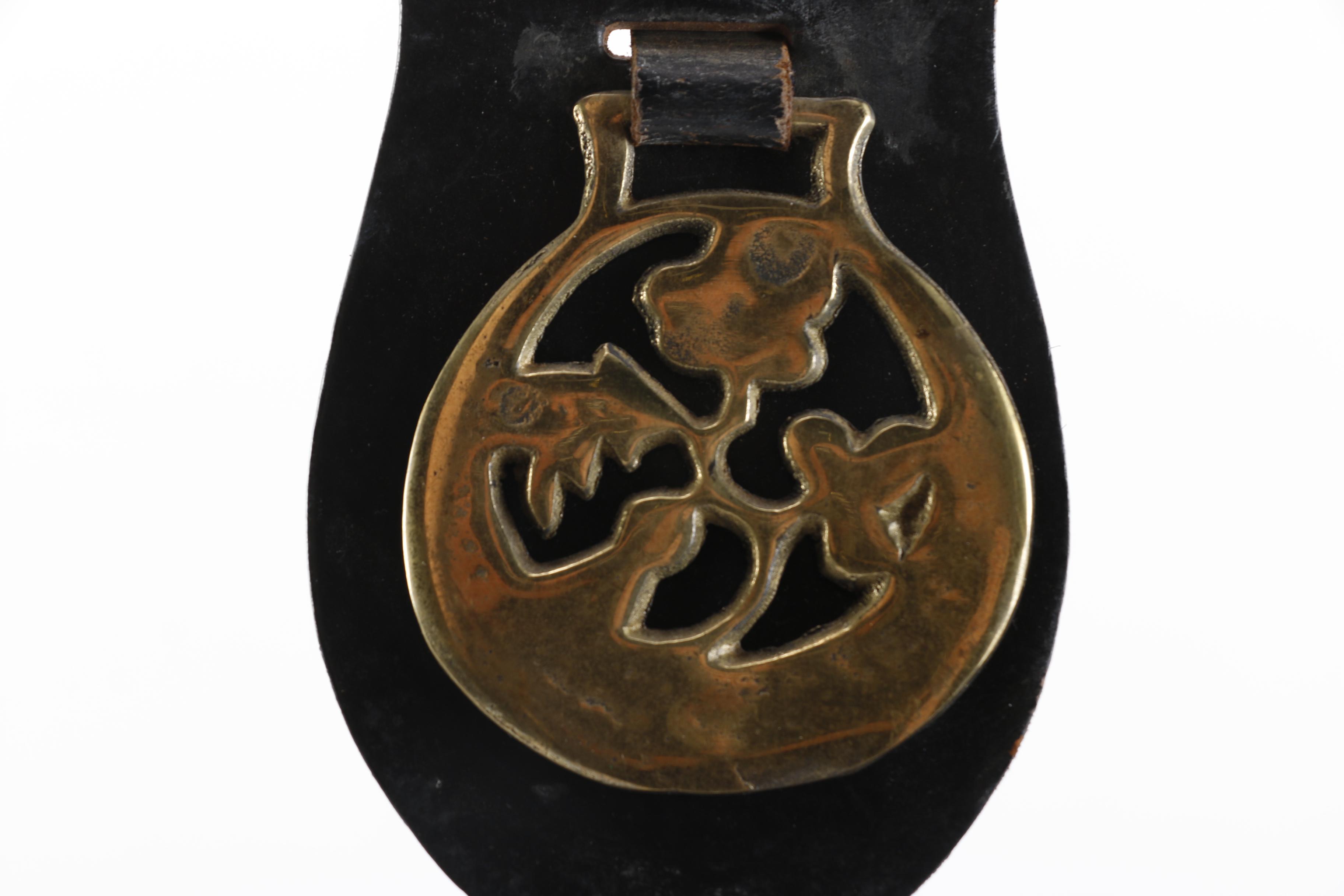 Horse Brasses Mounted on Leather Straps