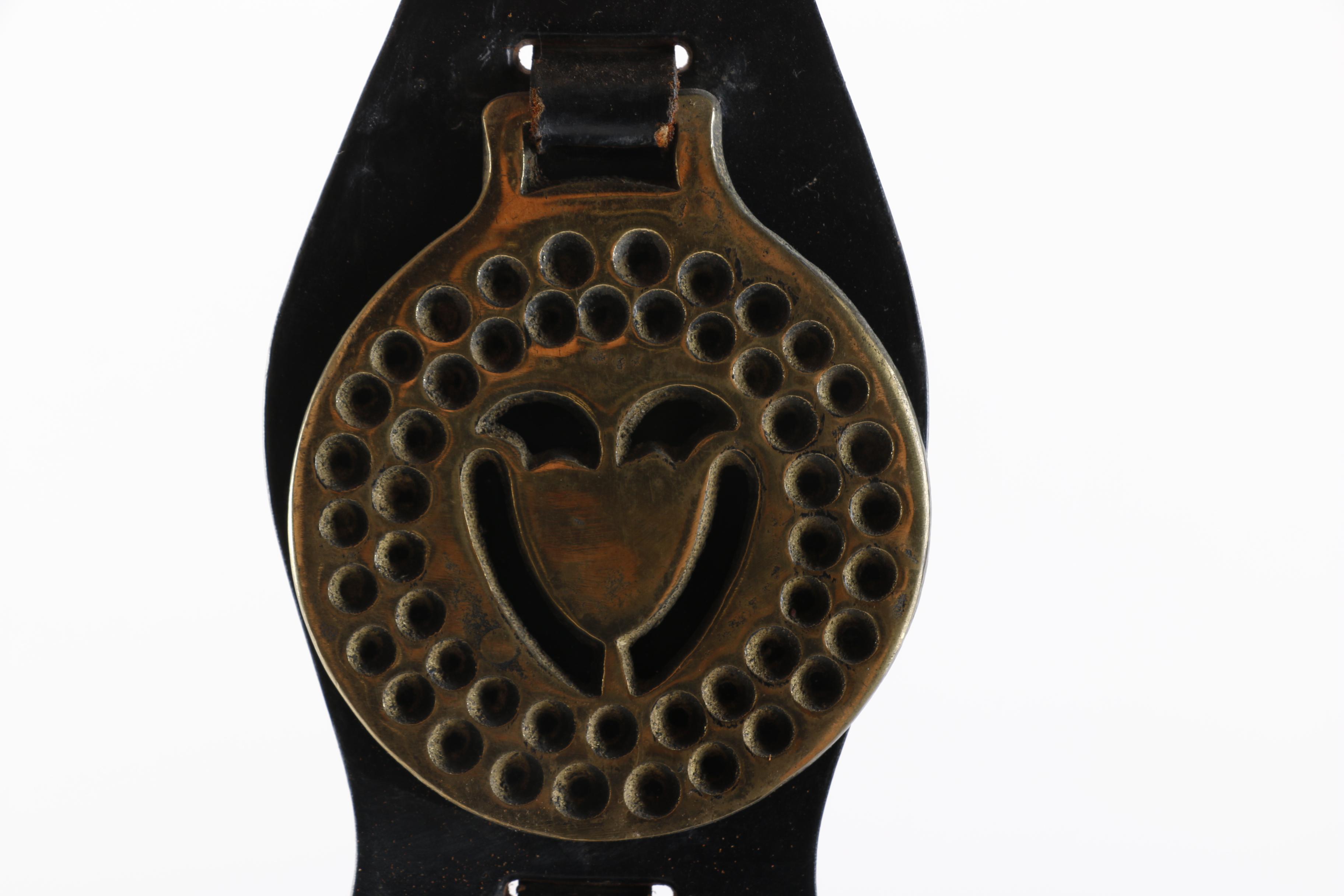 Horse Brasses Mounted on Leather Straps