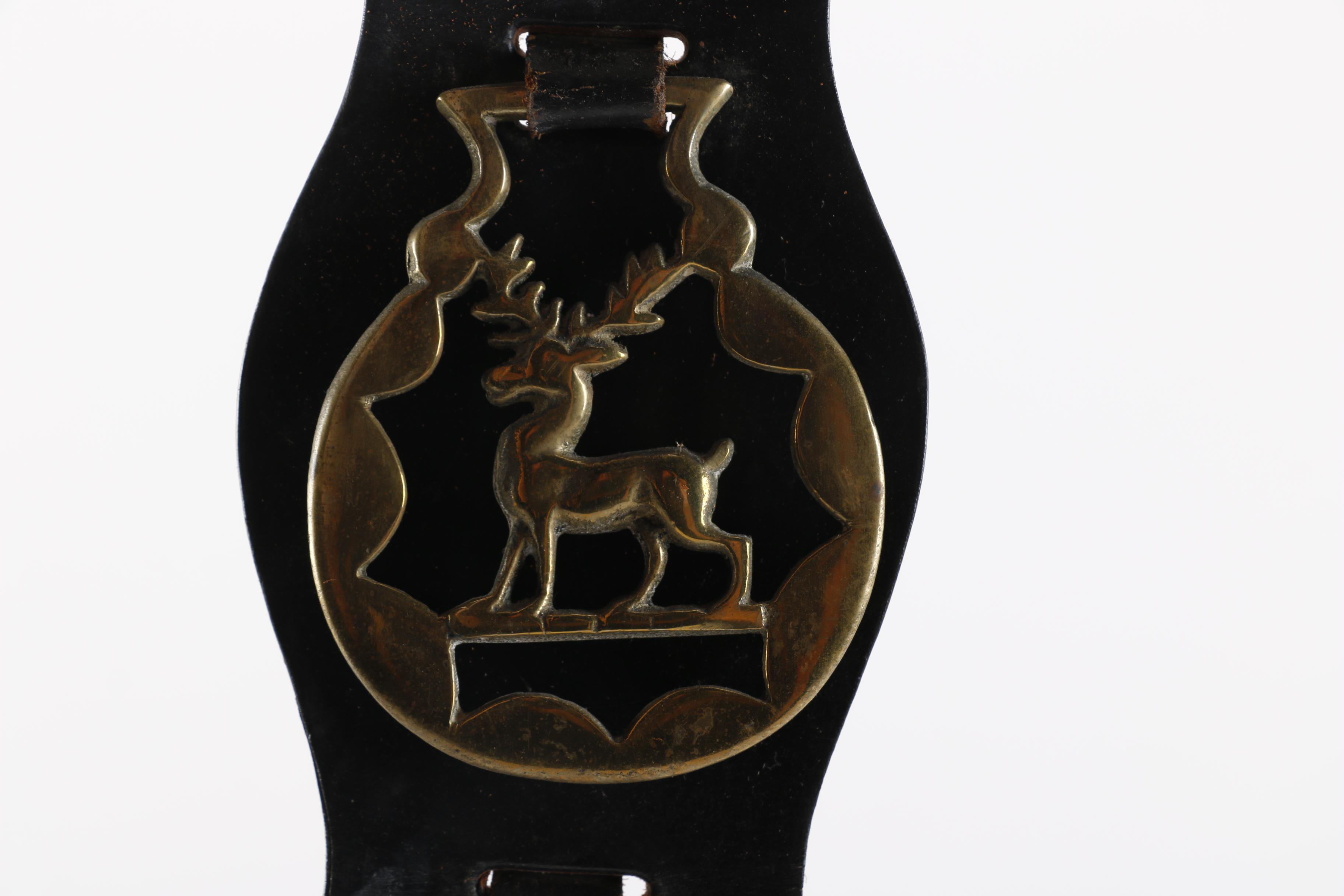 Horse Brasses Mounted on Leather Straps