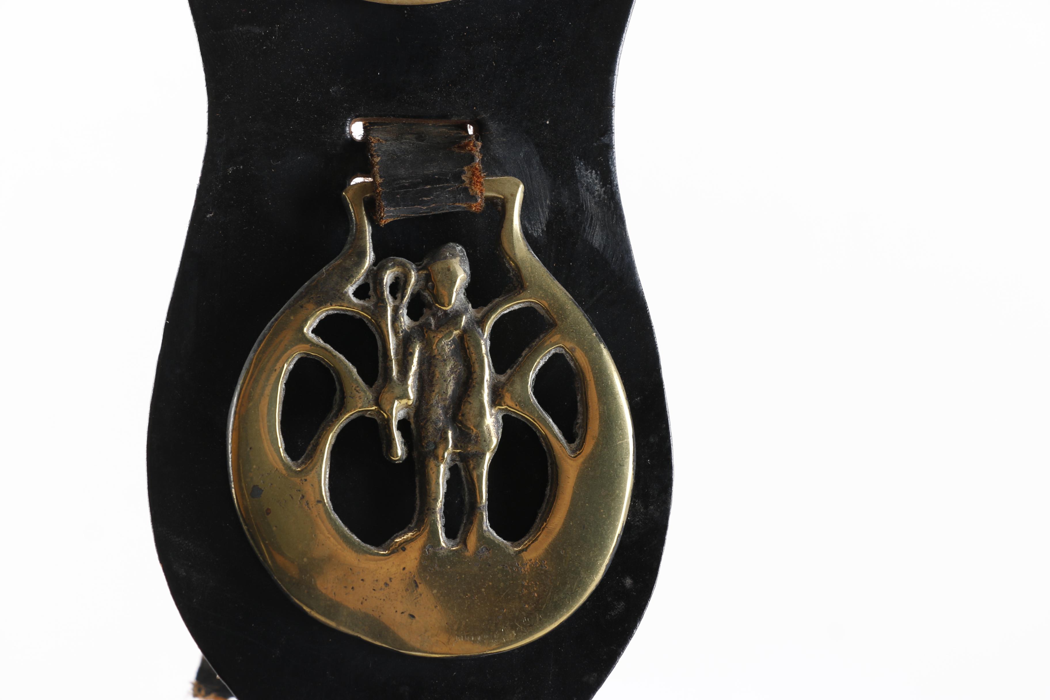 Horse Brasses Mounted on Leather Straps