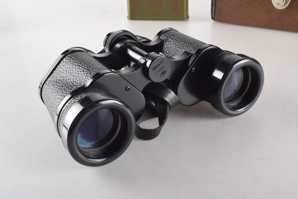 Vintage Sporting Goods Including Bushnell Binoculars