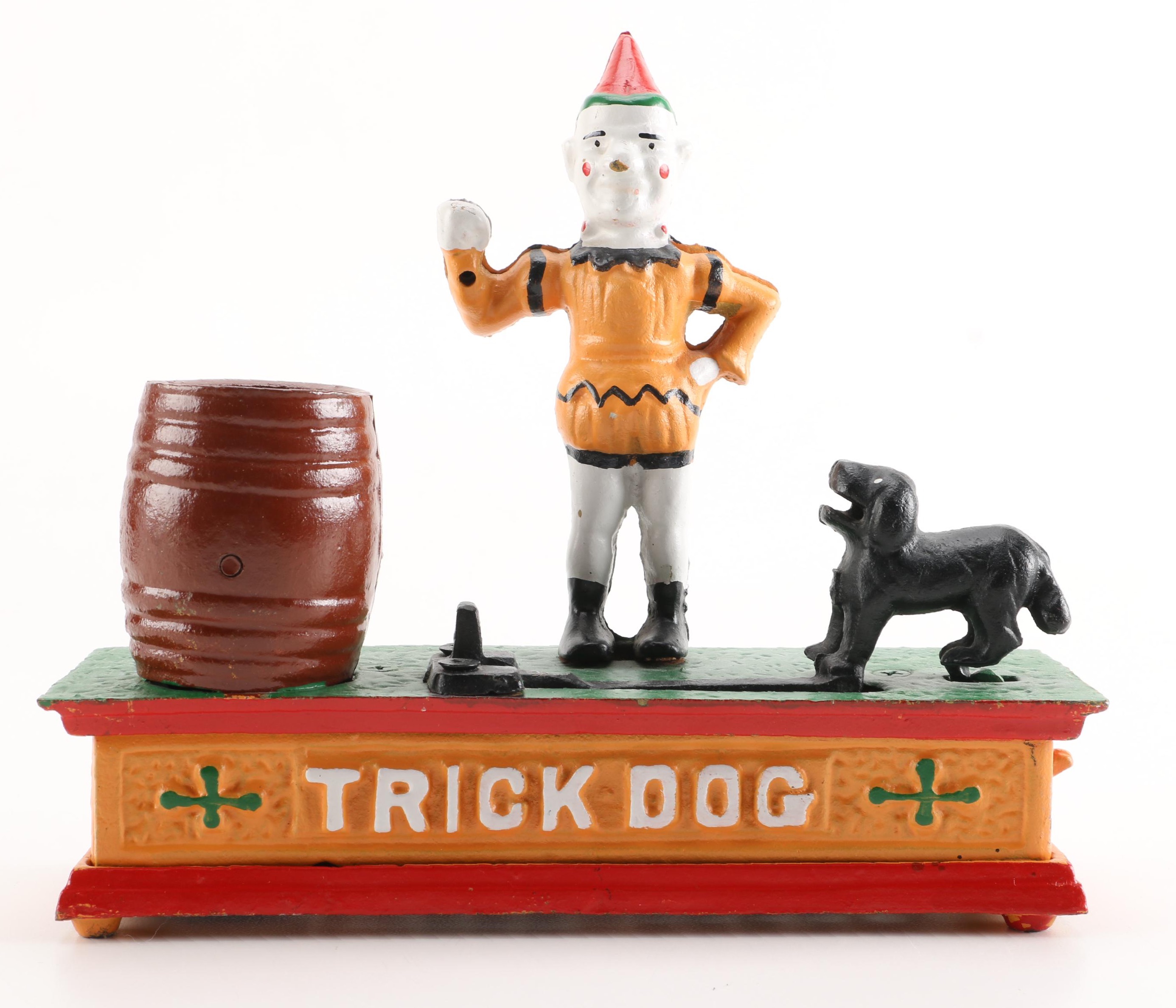 Reproduction Cast Iron Trick Dog Bank
