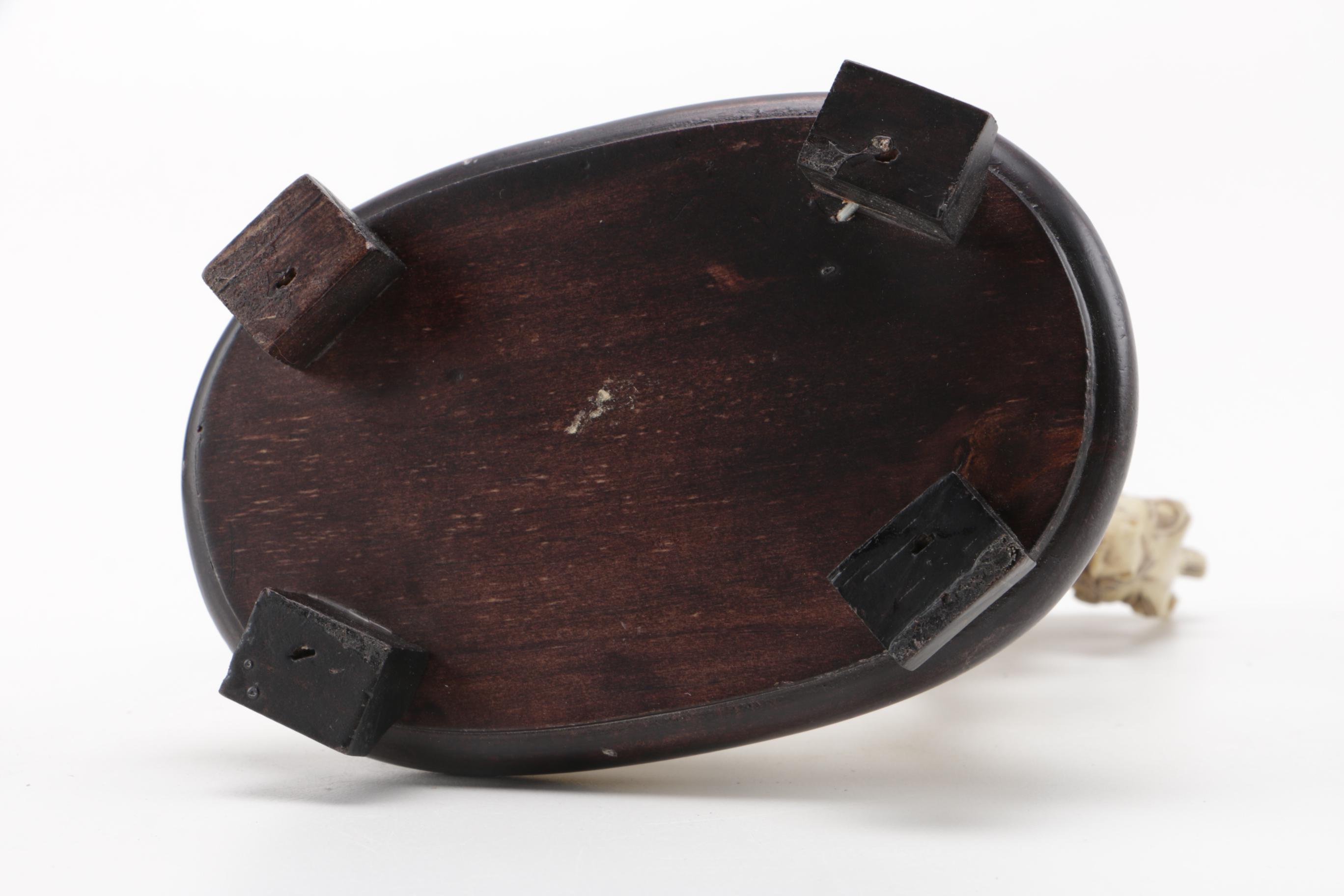 Pair of Off-White Resin Animal Figurines