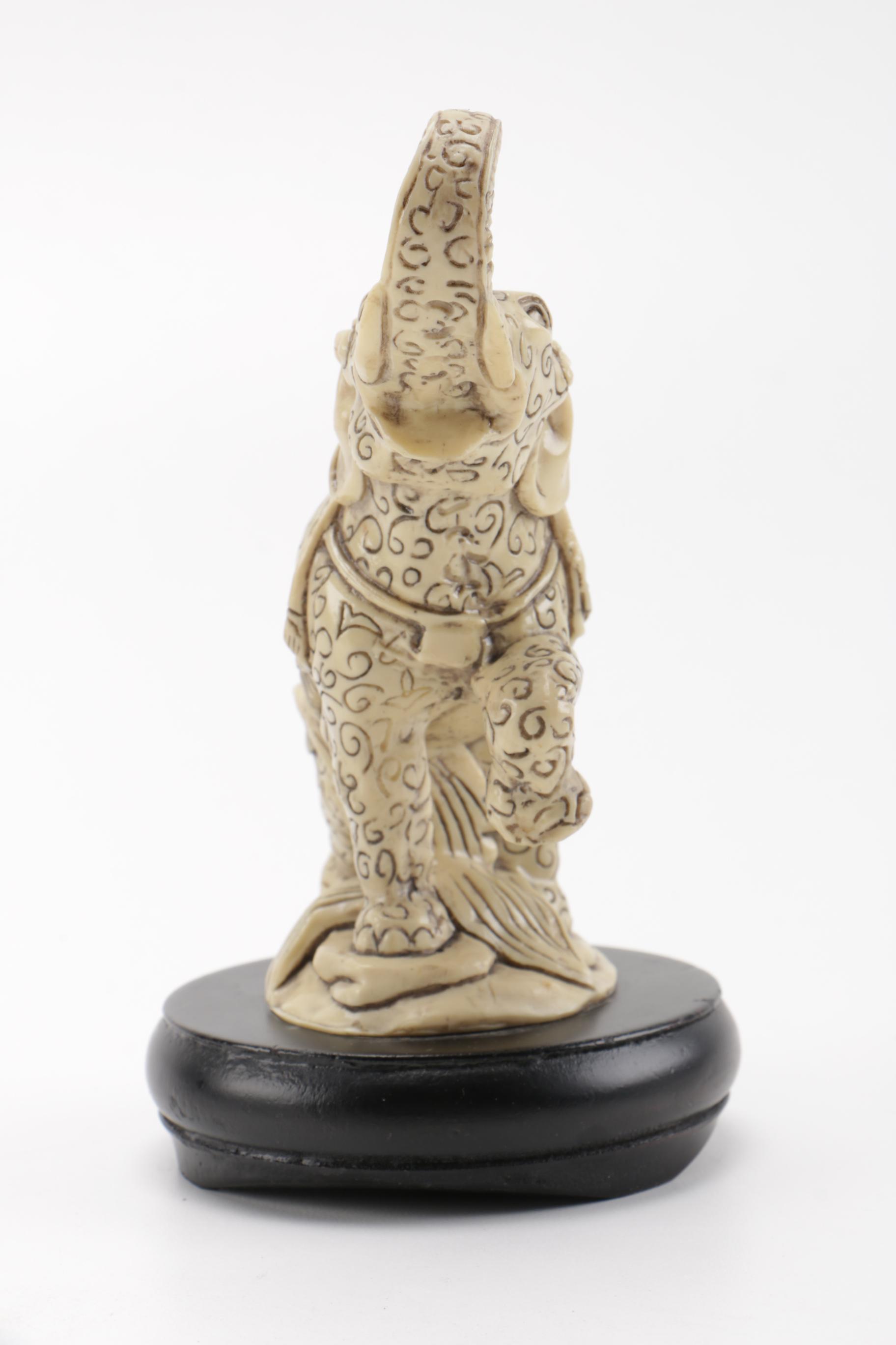 Pair of Off-White Resin Animal Figurines