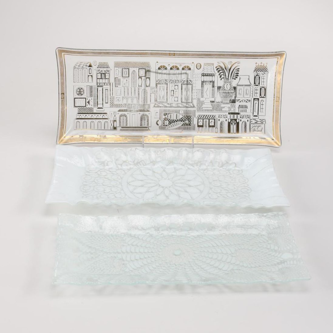 Decorative Glass Serving Trays