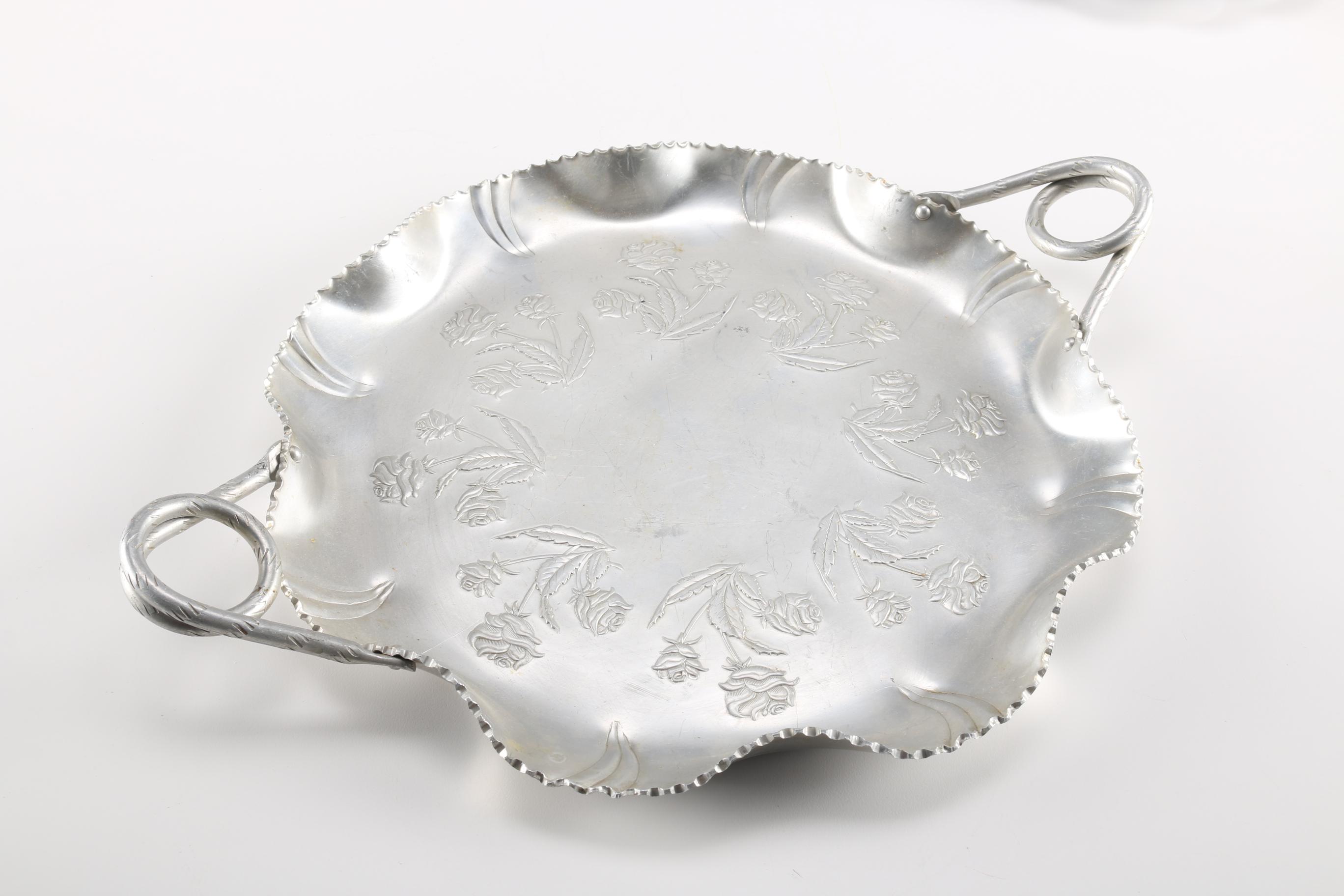 WMF Ikora Bowl With a Collection of Hand Forged Aluminum Servingware