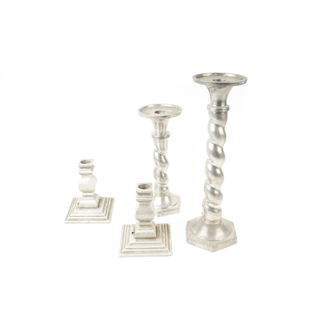 Two Sets of Metal Candle Holders Including Wilton Columbia