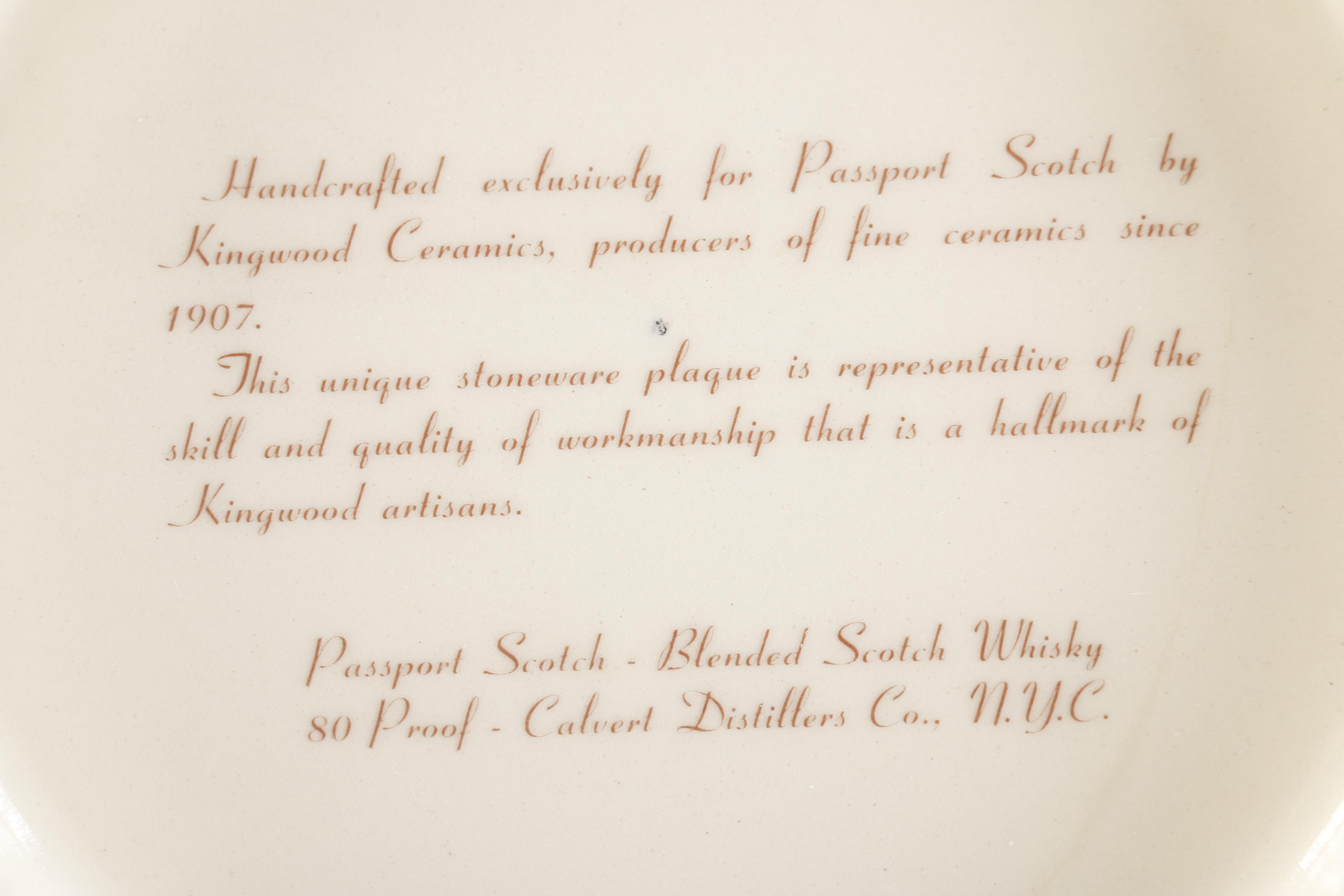 Kingwood Ceramics Stoneware Plaque by Passport Scotch