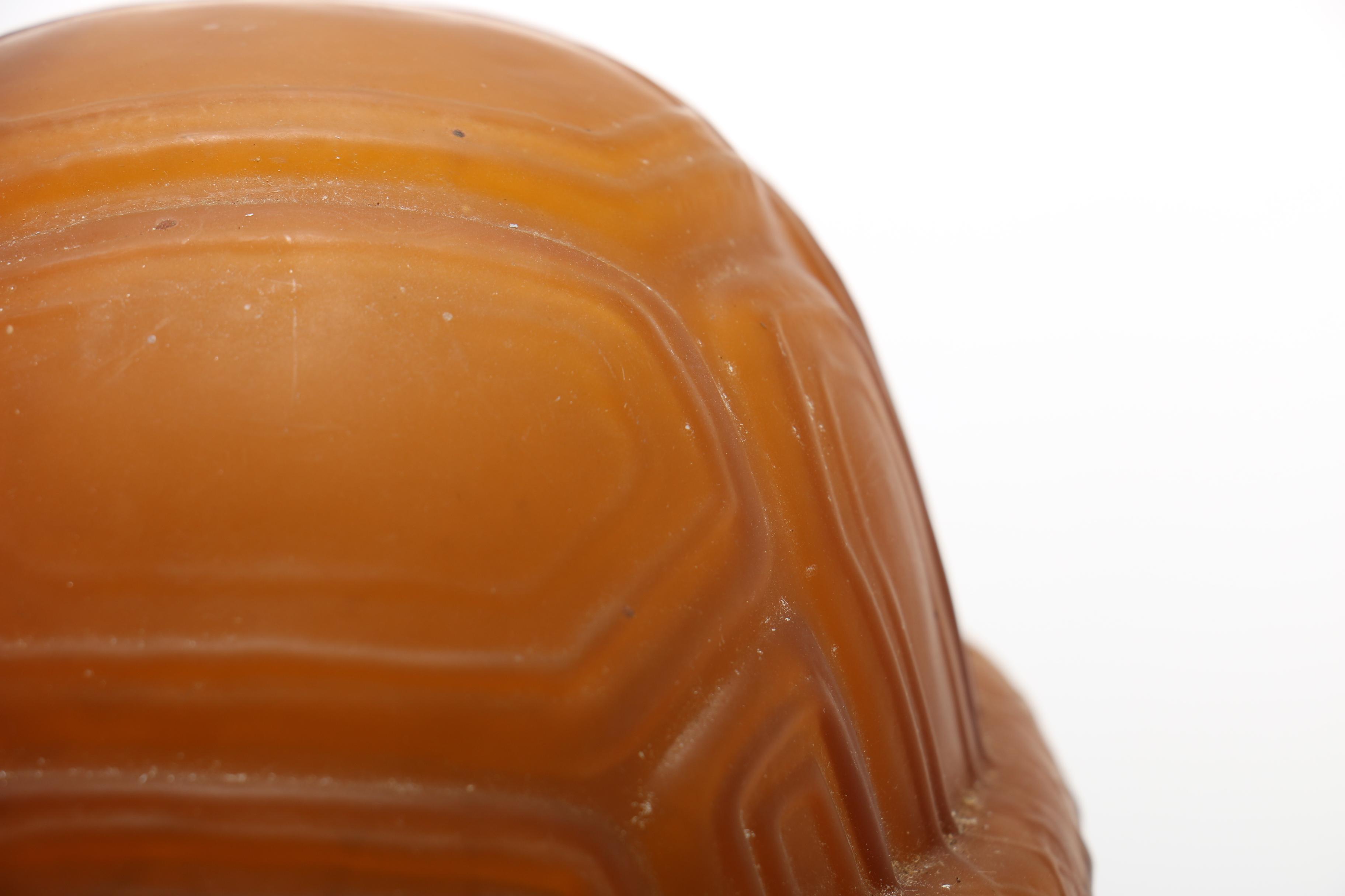 Bronze and Glass Tortoise Figural Accent Lamp