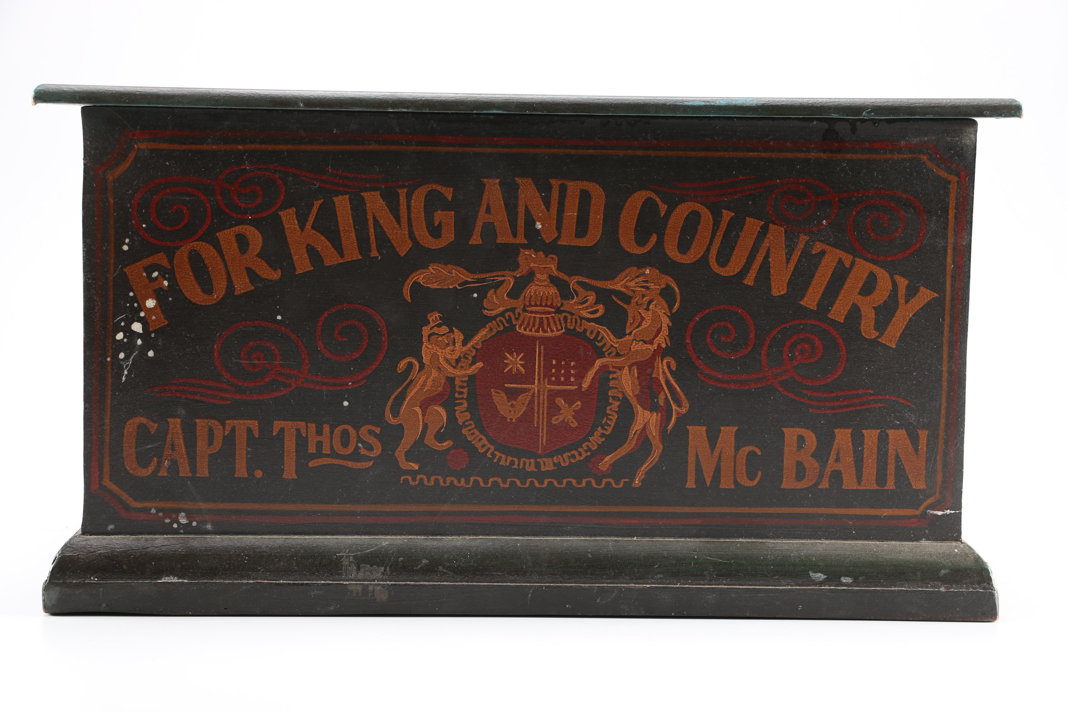 Wooden British Navy-Themed Chest